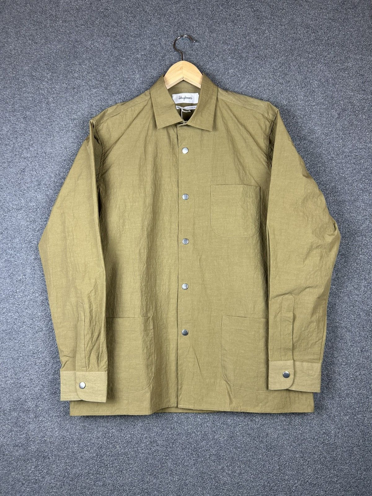 image of Schnaydermans Nylon Overshirt One Beige Jacket in No Colour, Men's (Size Large)