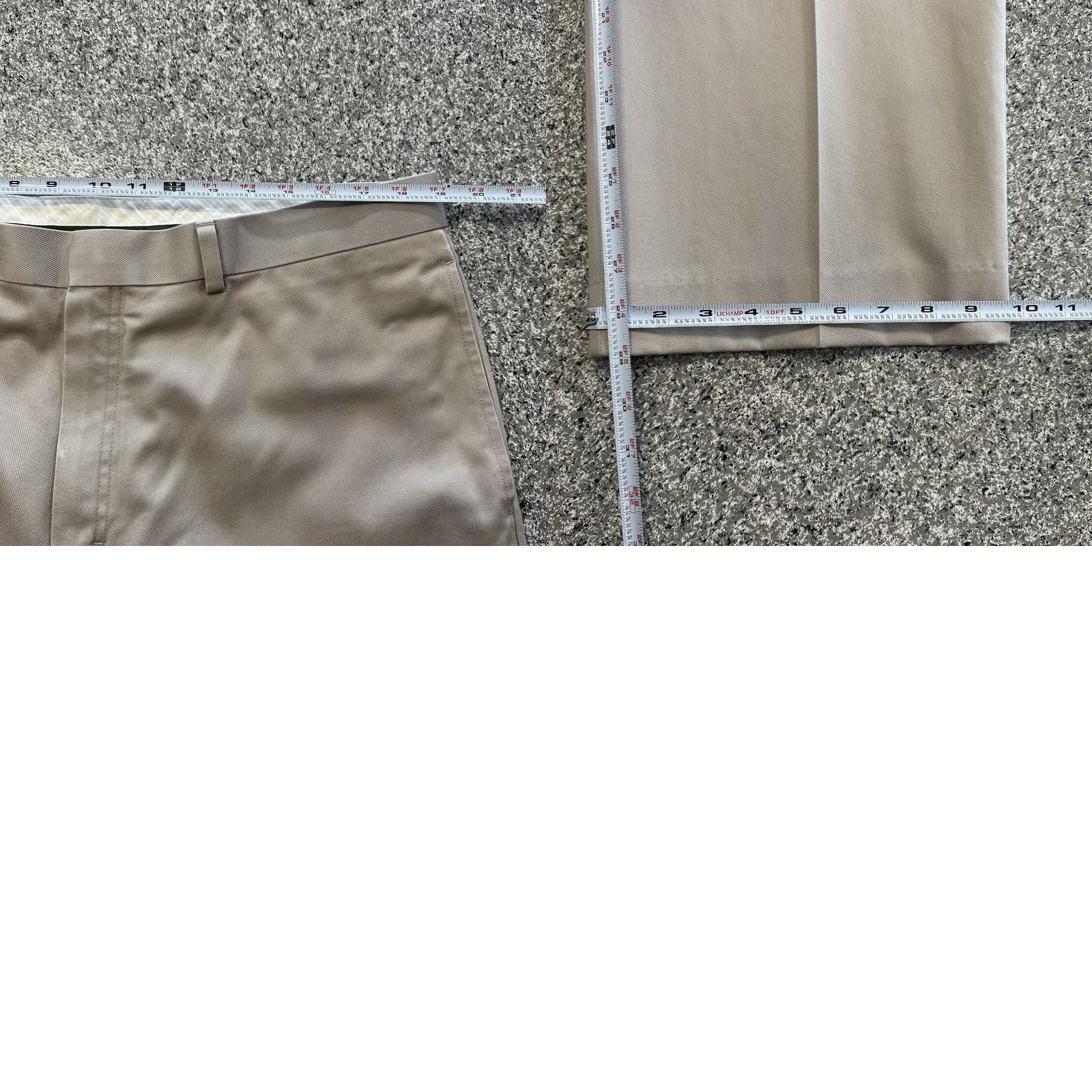 Vintage L.L. Bean Khaki Pants Mens 38x29 Beige Cotton Flat Front 5-Pocket Regular Stretch IS Size US 38 / EU 54 - 8 Thumbnail