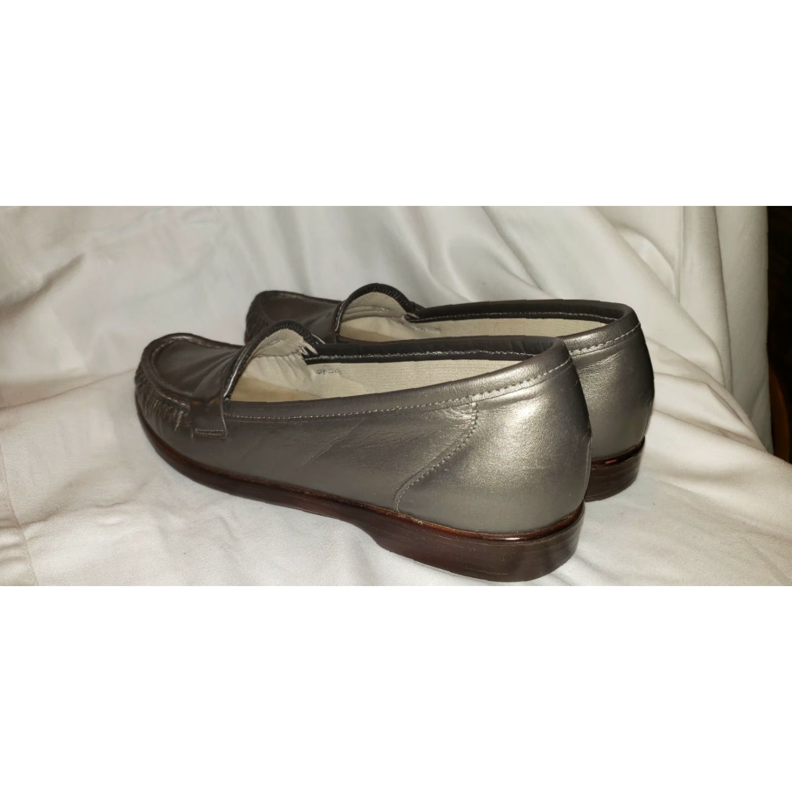 SAS SAS Women's Loafers Size 9.5 Pewter MOC TOE Leather Cushioned Tripad Comfort Casual Loafers Womens Shoes Size US 10 / IT 40 - 5 Thumbnail