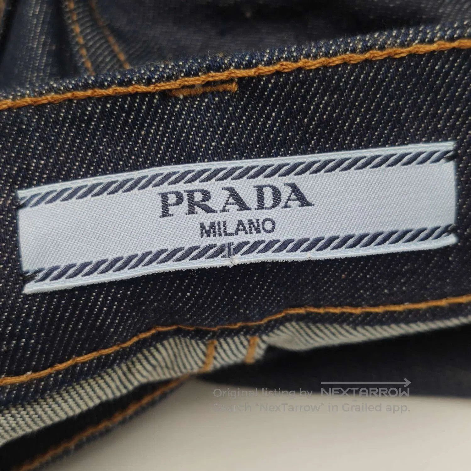 Prada Prada Logo Cotton Long Pants Size 24 . Size 24" / US 00 / IT 34 - 4 Thumbnail