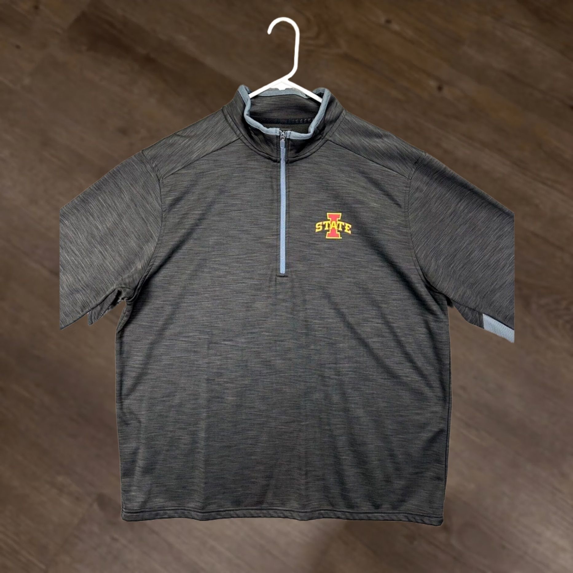 Vintage J. America Iowa State Cyclones Pullover Shirt Mens XL Grey 1/4 Zip Mock Neck Athletic Lightweight Size US XL / EU 56 / 4 - 1 Thumbnail