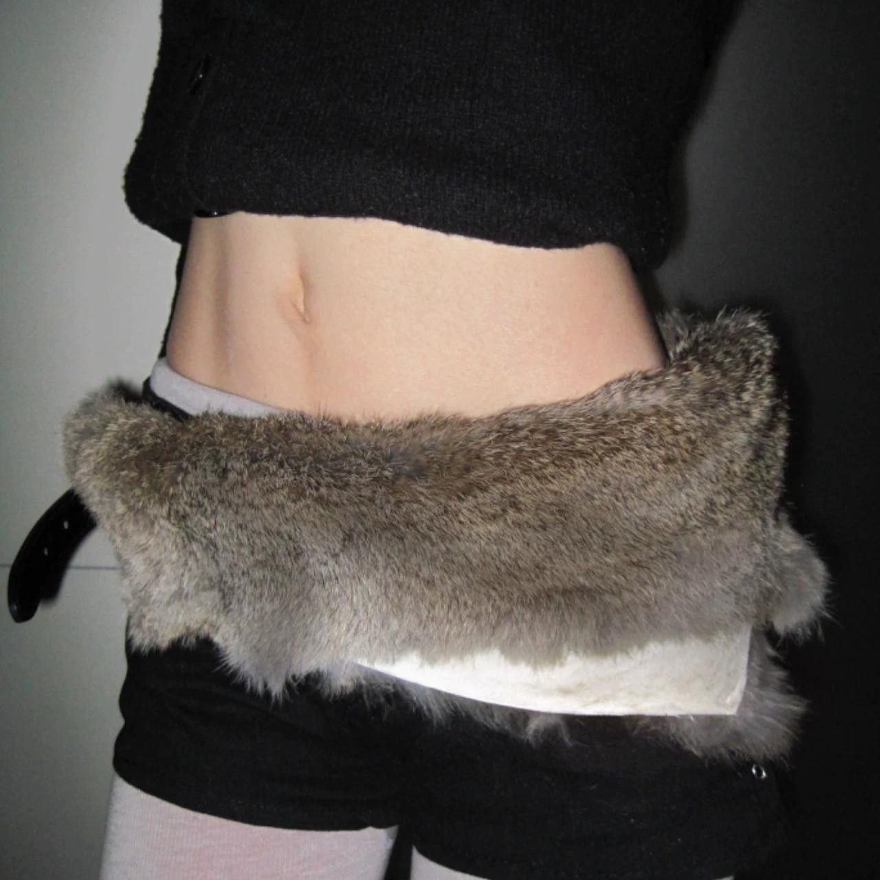 Japanese Brand Y2K Retro Chunky Oversized Fur Belt Size ONE SIZE - 5 Thumbnail
