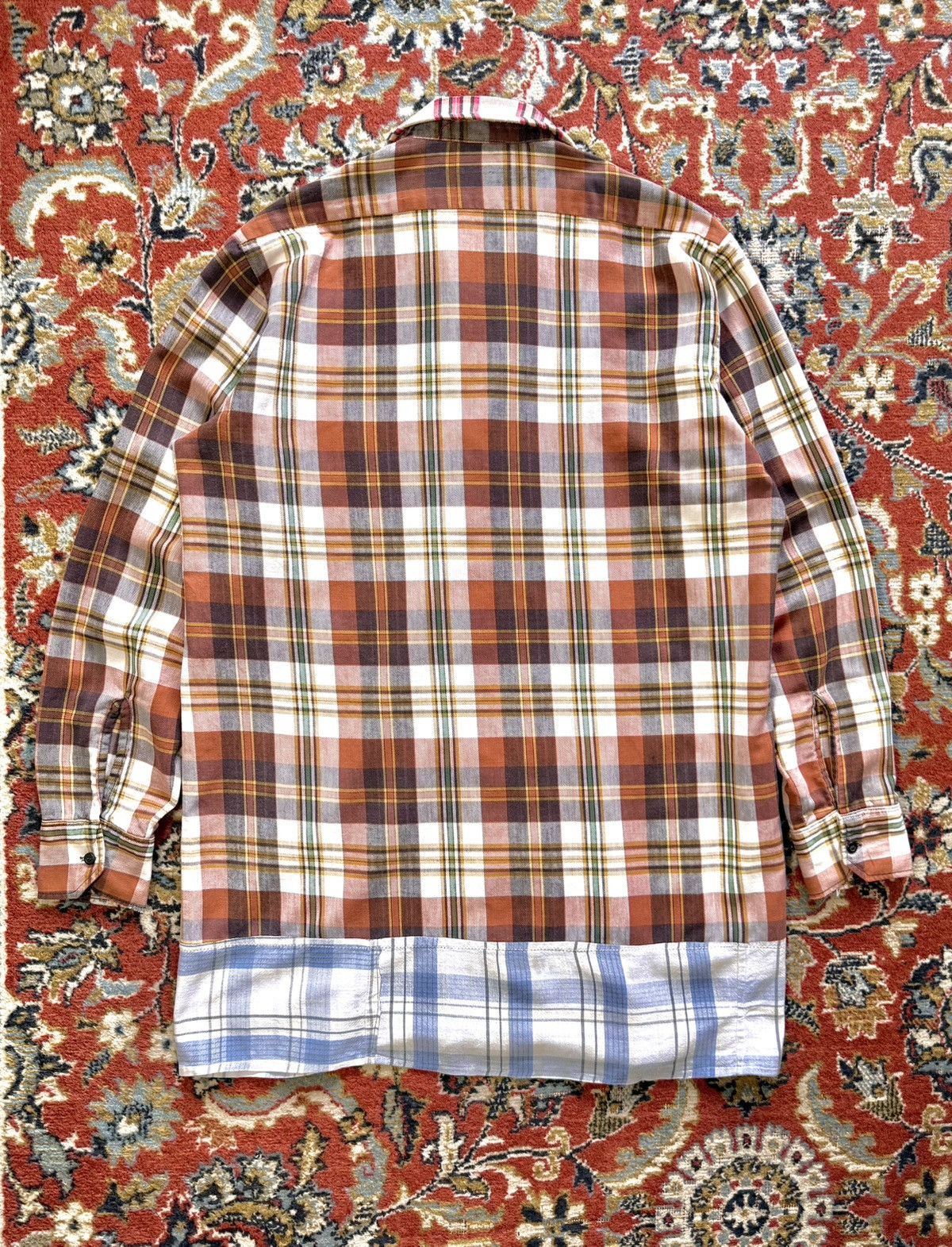 Vintage 80s Vintage Flannel Distressed Reconstructed Plaid Shirt Size US L / EU 52-54 / 3 - 15 Thumbnail
