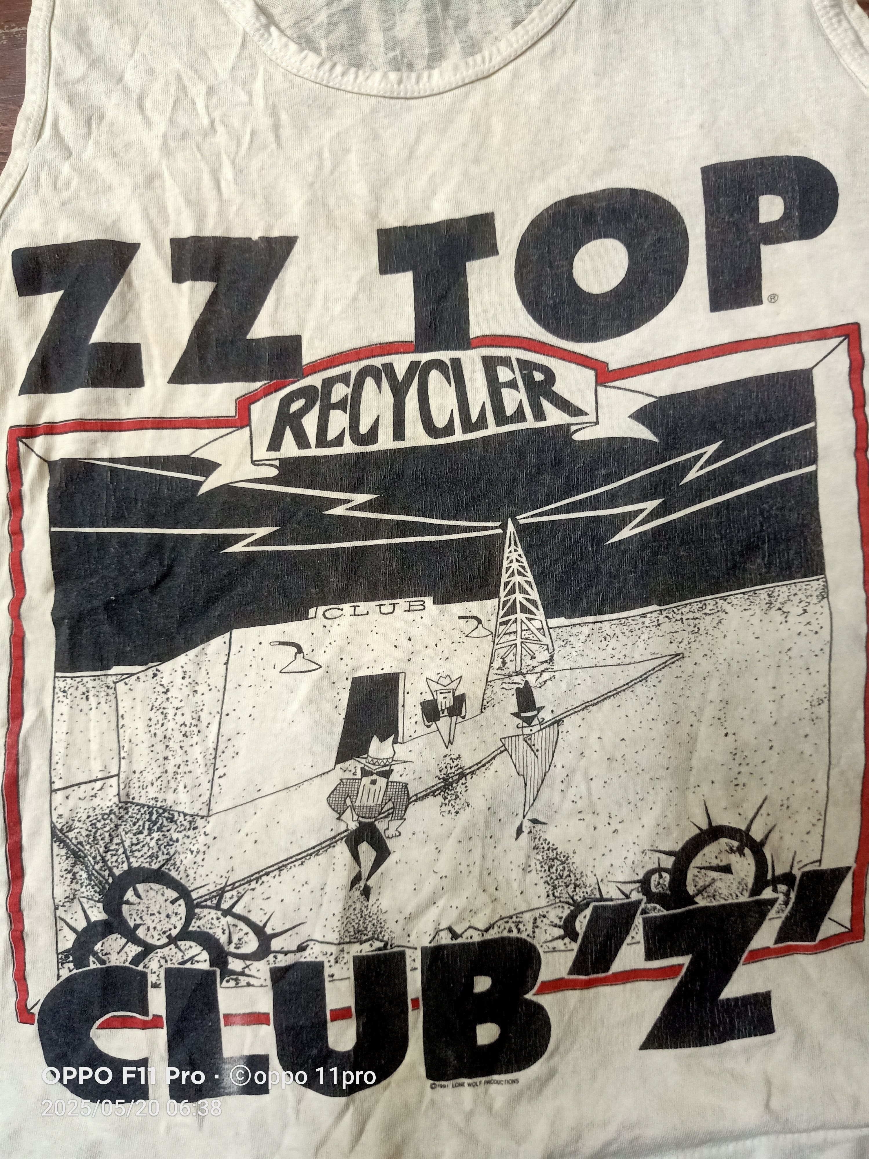 Band Tees × Vintage Zz TOP Vintage Sleevelless 91' Tour Tank top Size US L / EU 52-54 / 3 - 5 Thumbnail