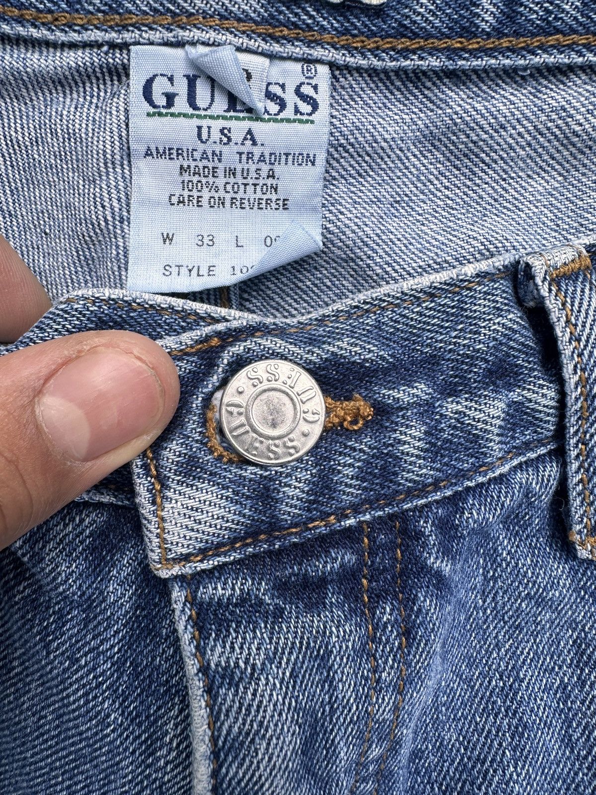 Guess × Vintage Guess Jeans Denim Jorts Size US 33 - 4 Thumbnail
