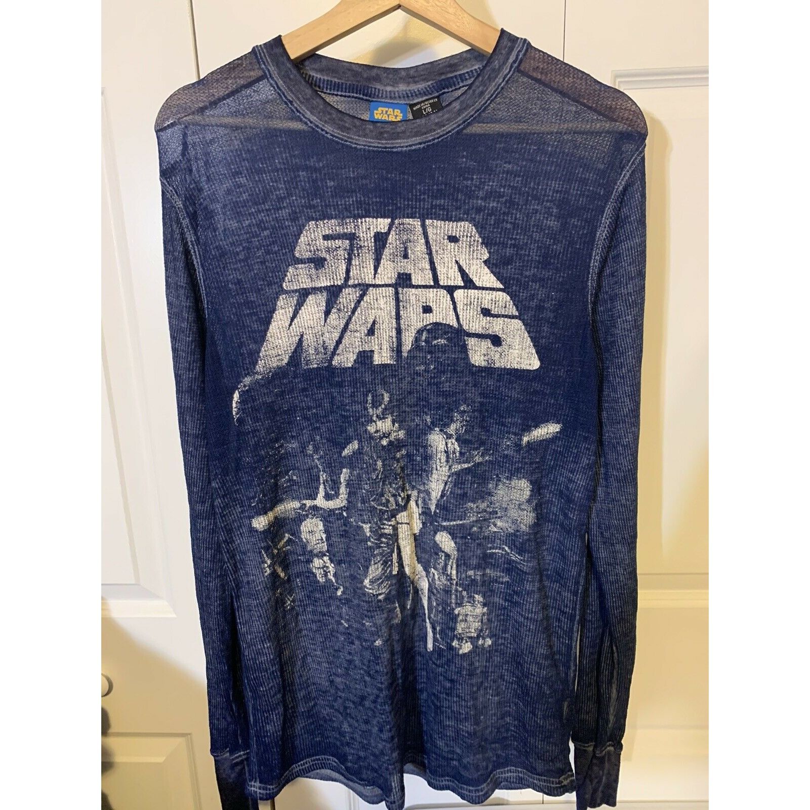 Star Wars Star Wars T Shirt Men’s Sz L All Over Print Blue Long Sleeve Size US L / EU 52-54 / 3 - 3 Thumbnail