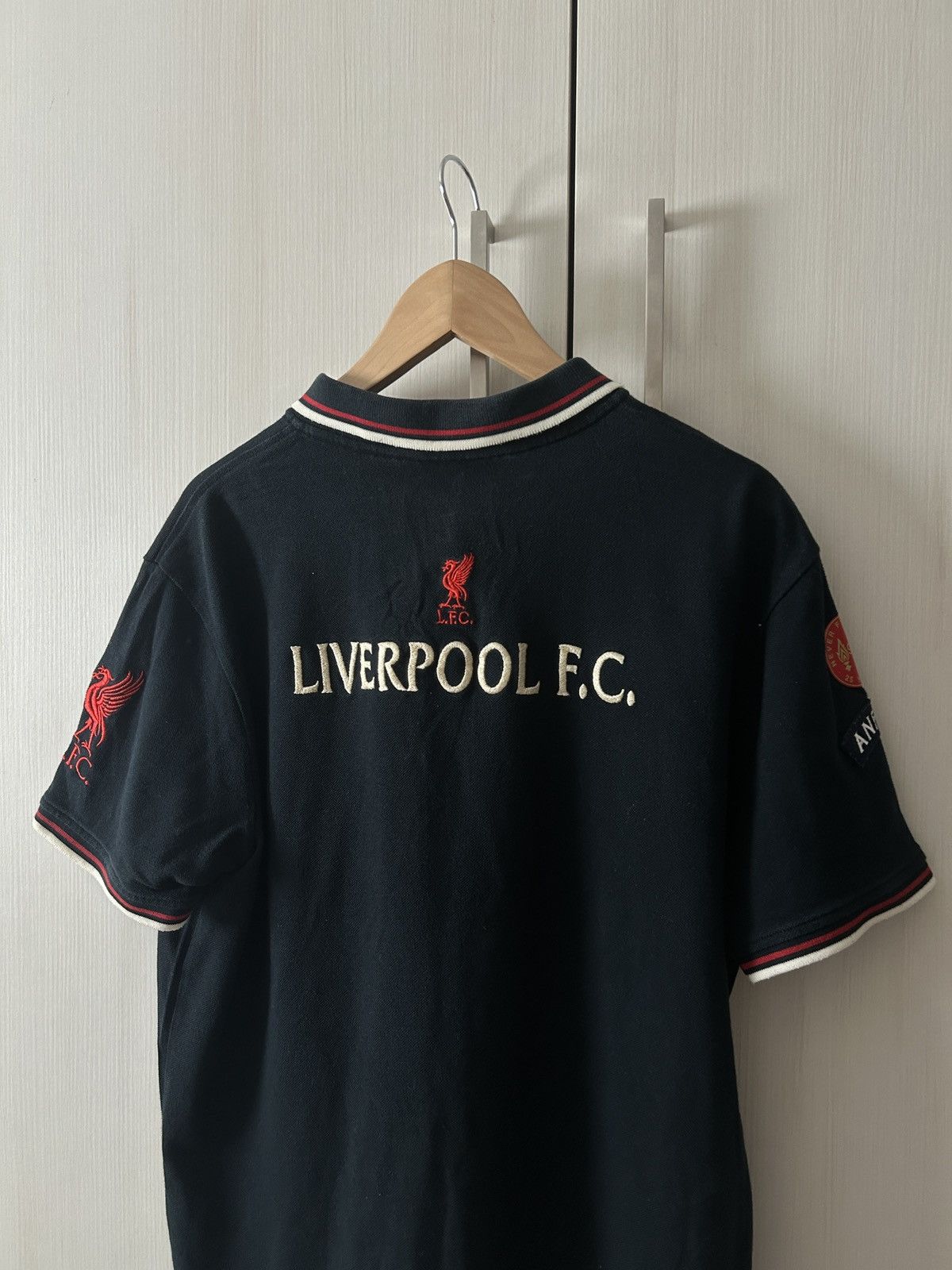 Vintage Vintage LiverPool Big logo soccer polos shirt mens Size US XL / EU 56 / 4 - 3 Thumbnail
