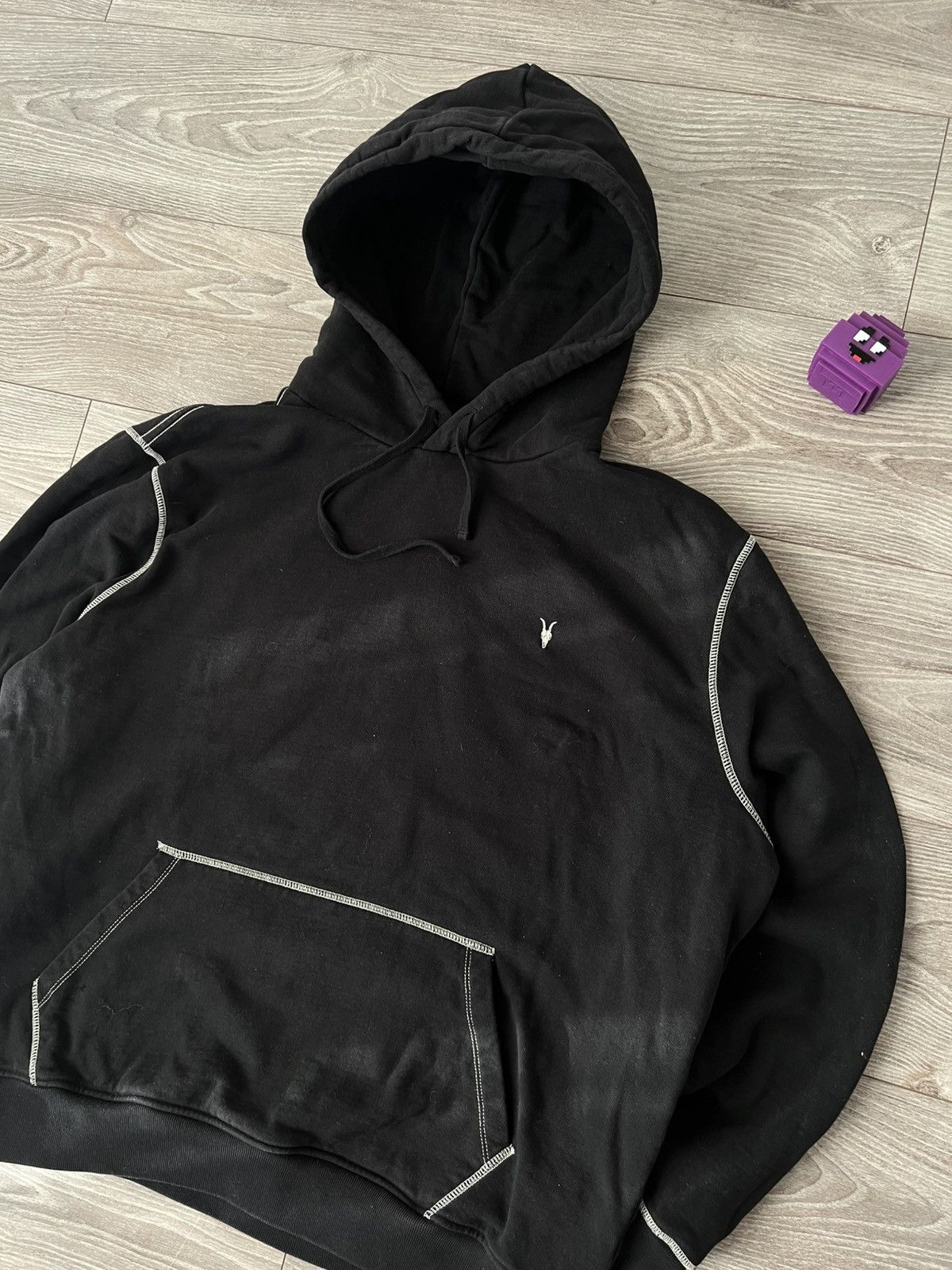 Allsaints Avant Garde Allsaints Amir OTH Embroidered Logo Hoodie Size US L / EU 52-54 / 3 - 9 Thumbnail