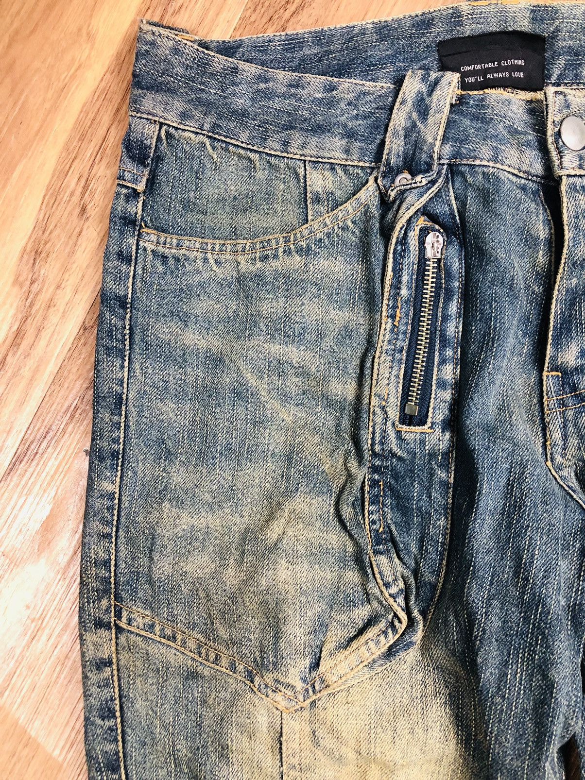 Japanese Brand Lav Y2k Multi-Pocket Cargo Flare Jeans (37) Size US 29 - 5 Thumbnail