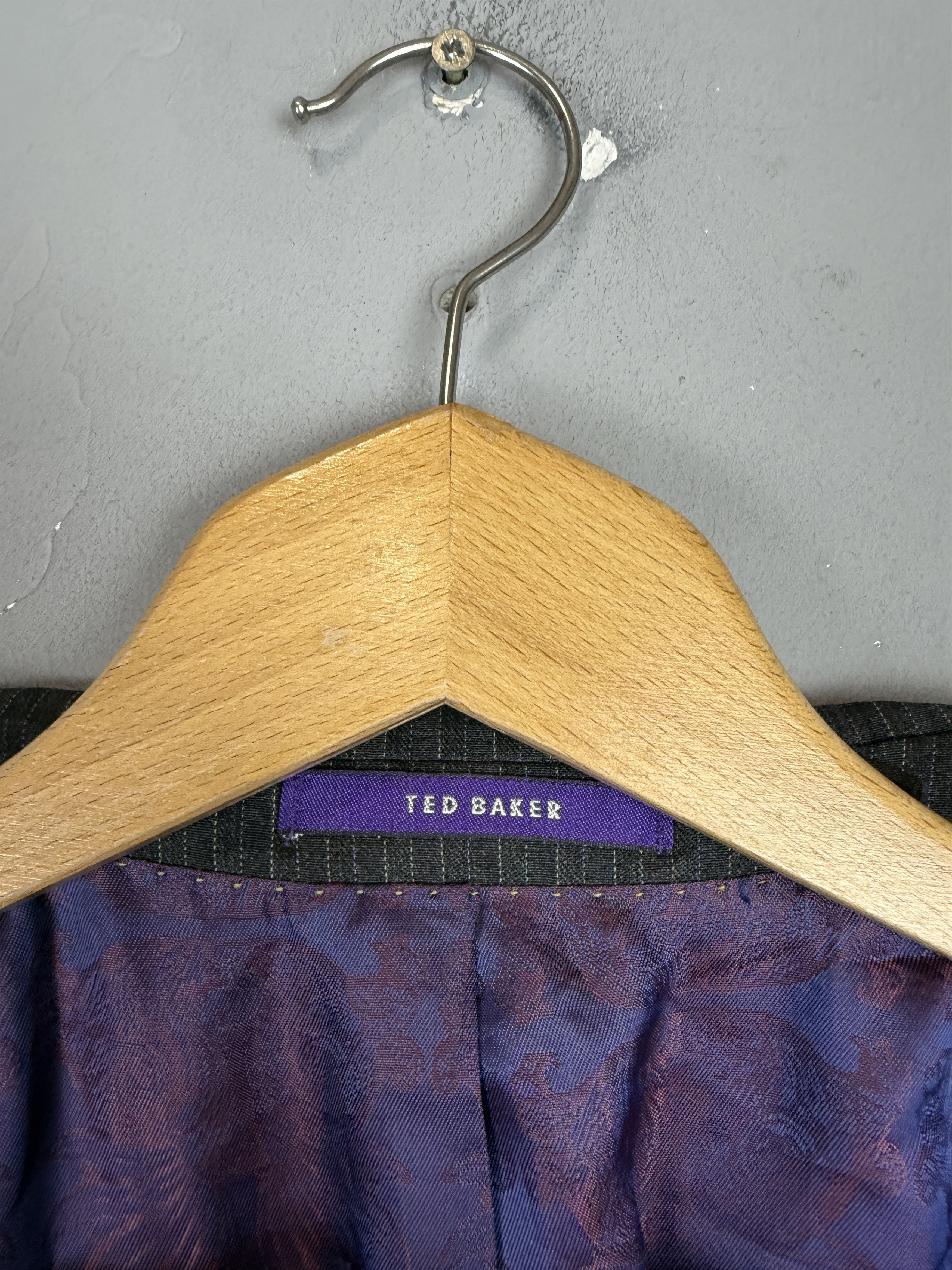 Ted Baker Ted Baker Endurance Wool Suit 2 Piece Grey Striped Size 36S - 12 Thumbnail