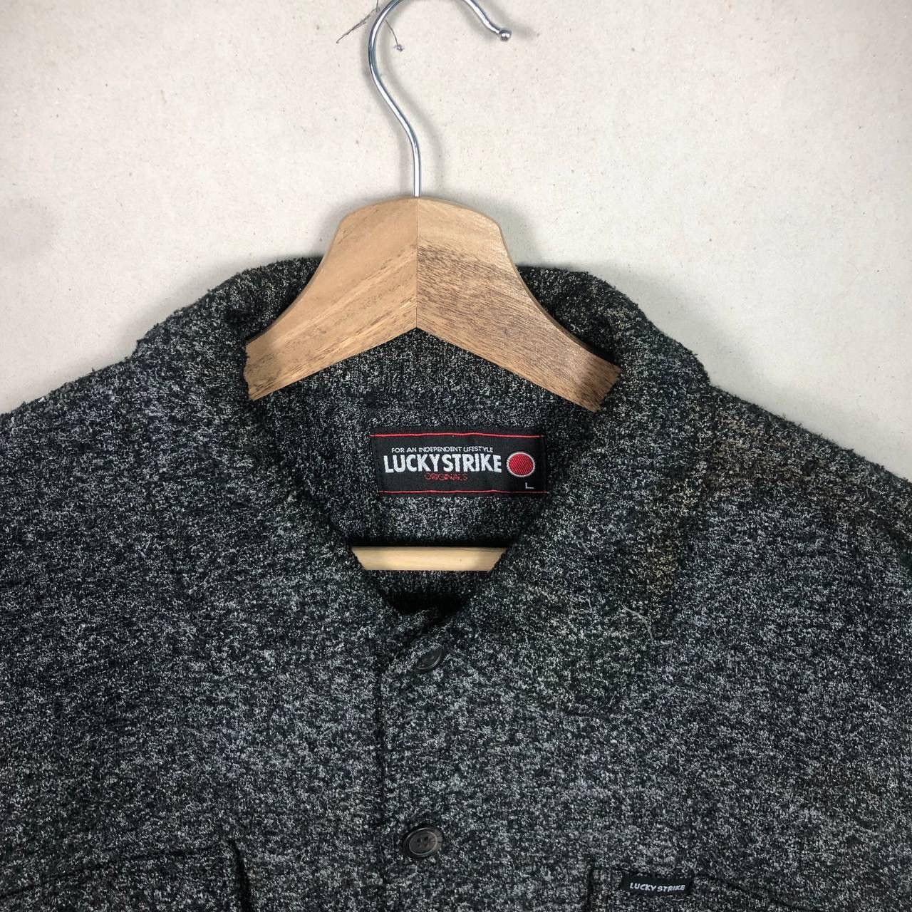 Vintage Vintage 90s Lucky Strike Double Pocket Wool Jacket Size US L / EU 52-54 / 3 - 4 Thumbnail