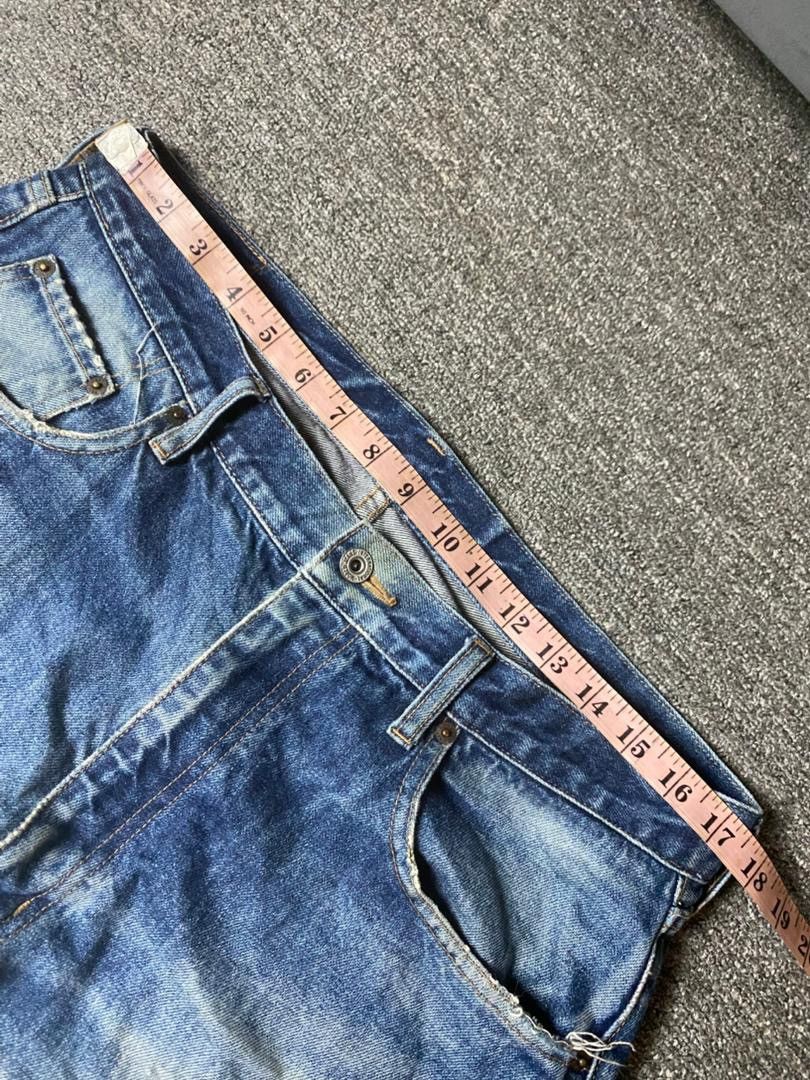 Japanese Brand Unique Clothing Warehouse Distressed Jeans (149) Size US 35 - 3 Thumbnail