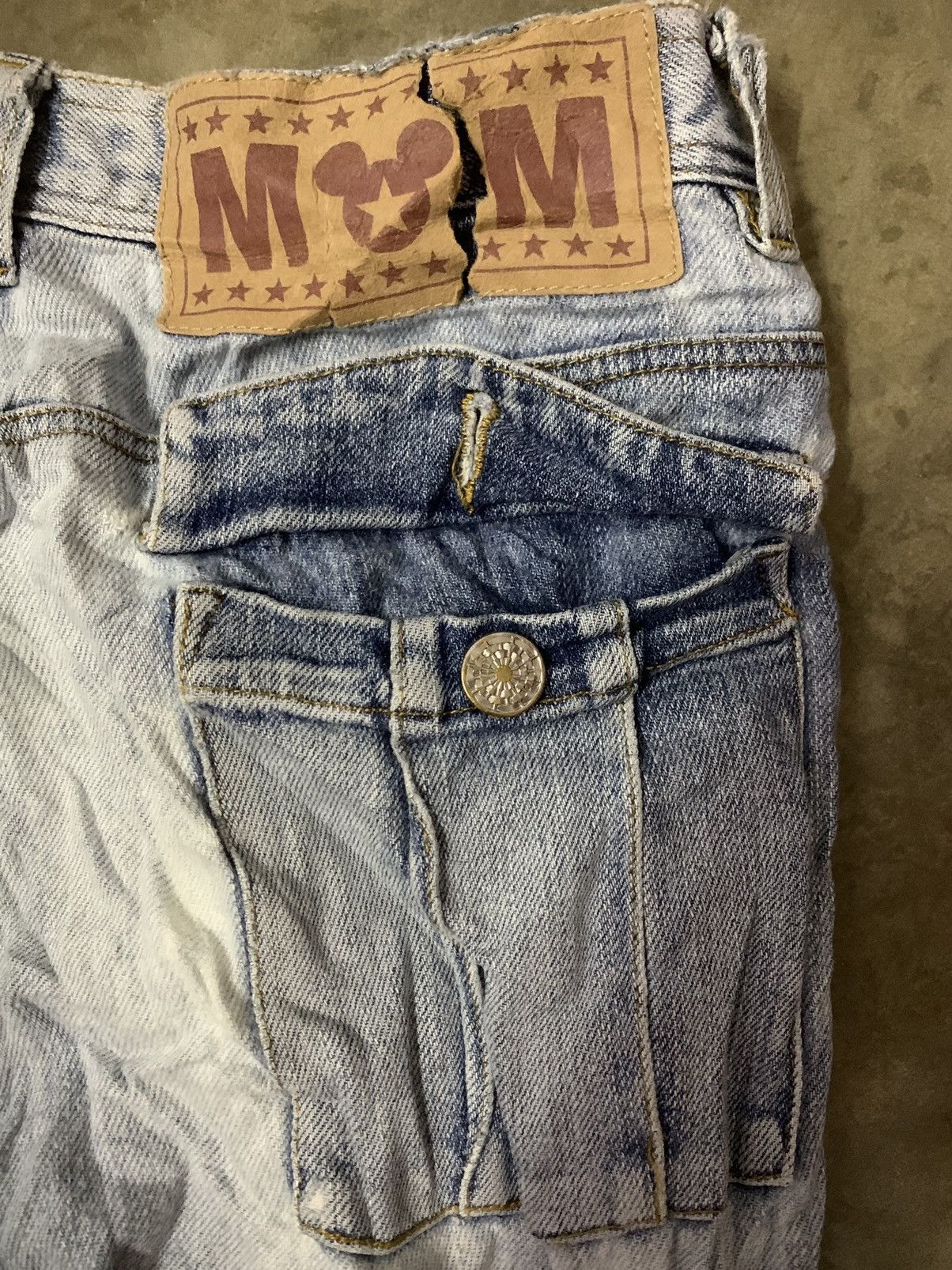 Disney Mickey Mouse Printed Distress Jeans Size US 30 / EU 46 - 13 Thumbnail