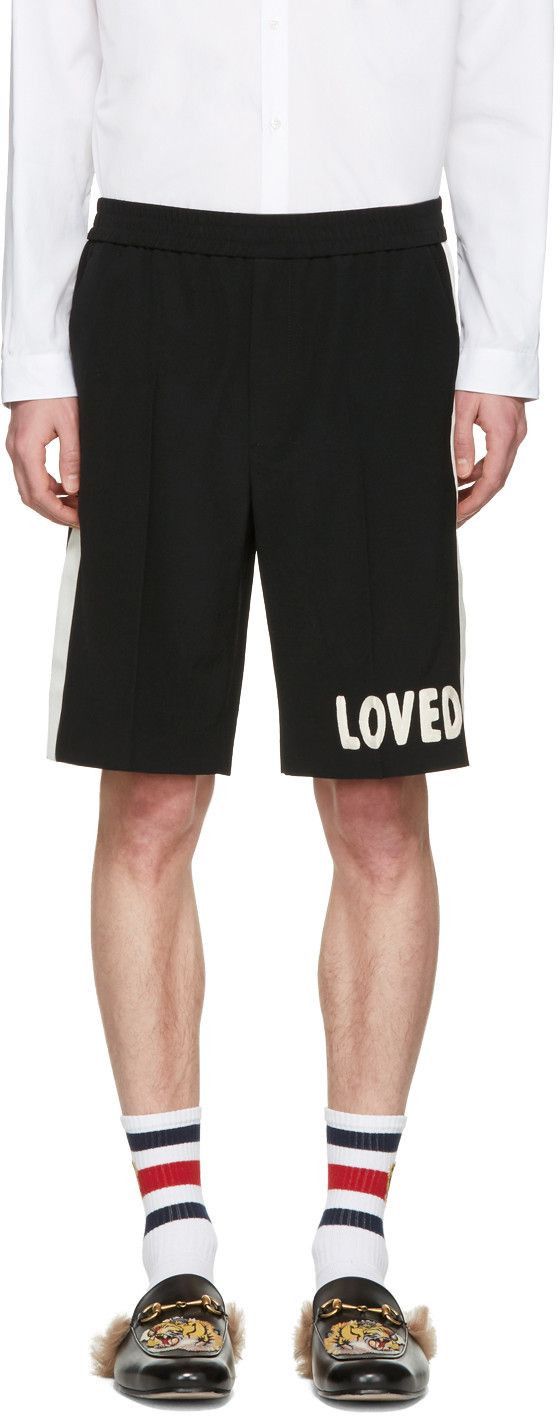 Gucci Gucci "LOVED" chain stitched wool shorts, 48 (fits M-L) Size US 32 / EU 48 - 1 Thumbnail