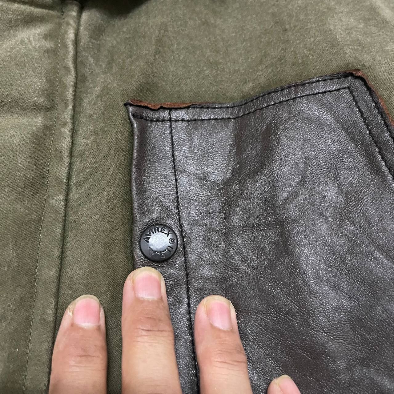 Avirex Vintage Avirex Moleskin Leather Part Deck Style Jacket Size US M / EU 48-50 / 2 - 5 Thumbnail