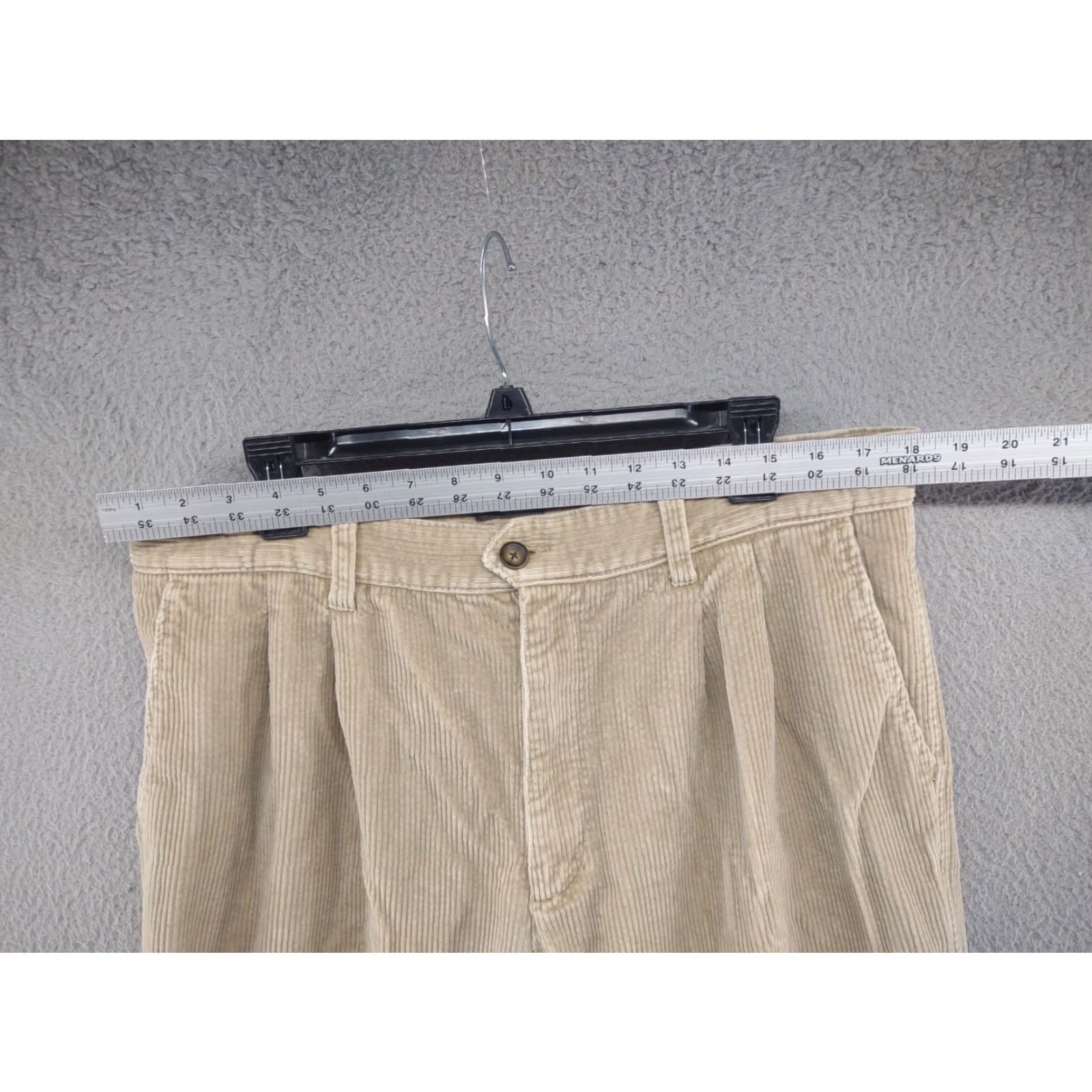 Vintage St. John's Bay Corduroy Pants Men Beige 38x34 Relaxed Fit - Belt Loops, Front Pleated, 34 Inseam, Cotton, Tan Size US 38 / EU 54 - 5 Thumbnail