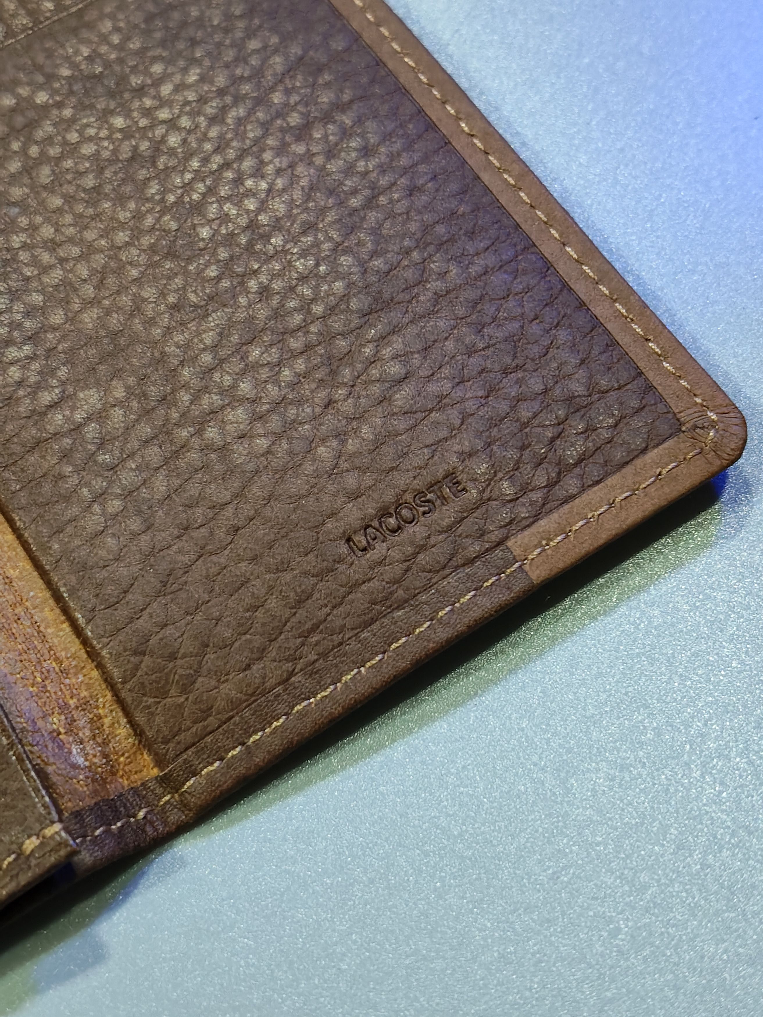 Lacoste brown leather small wallet branded by Lacoste. Size ONE SIZE - 7 Thumbnail