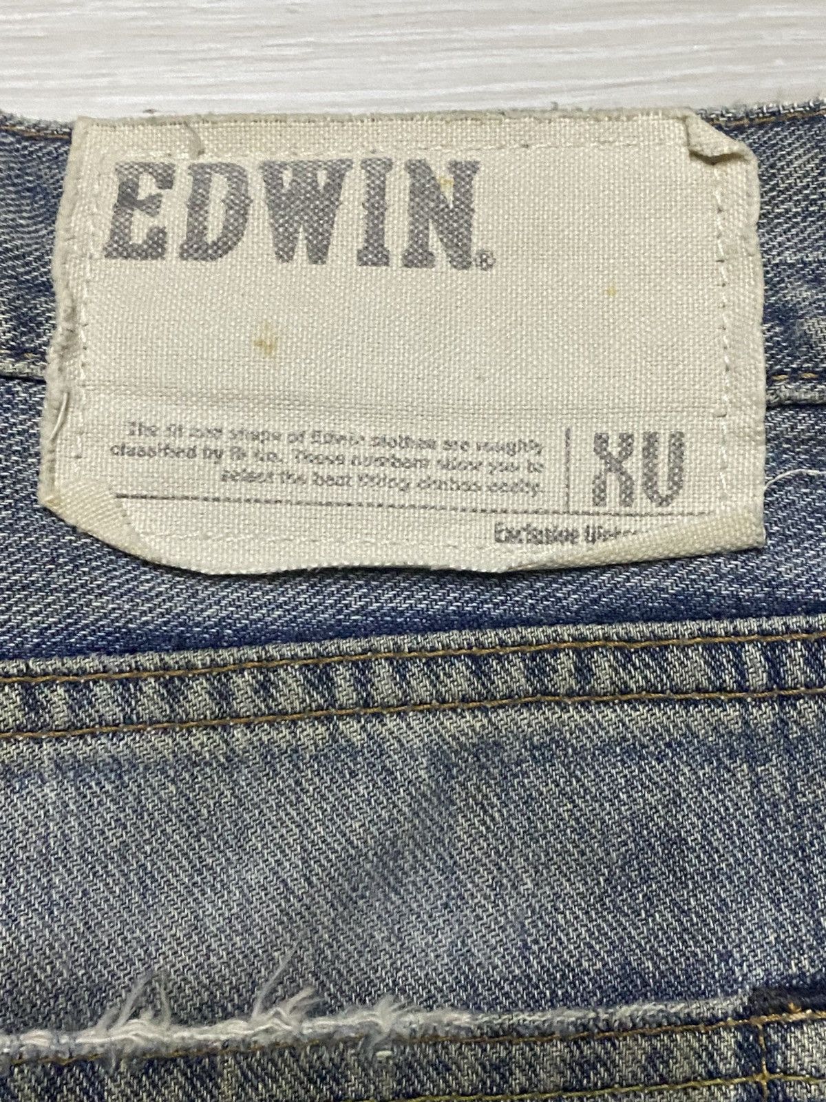 Edwin Excluxive Vintage Edwin Washed Distressed Flare Jeans Size US 33 - 14 Thumbnail
