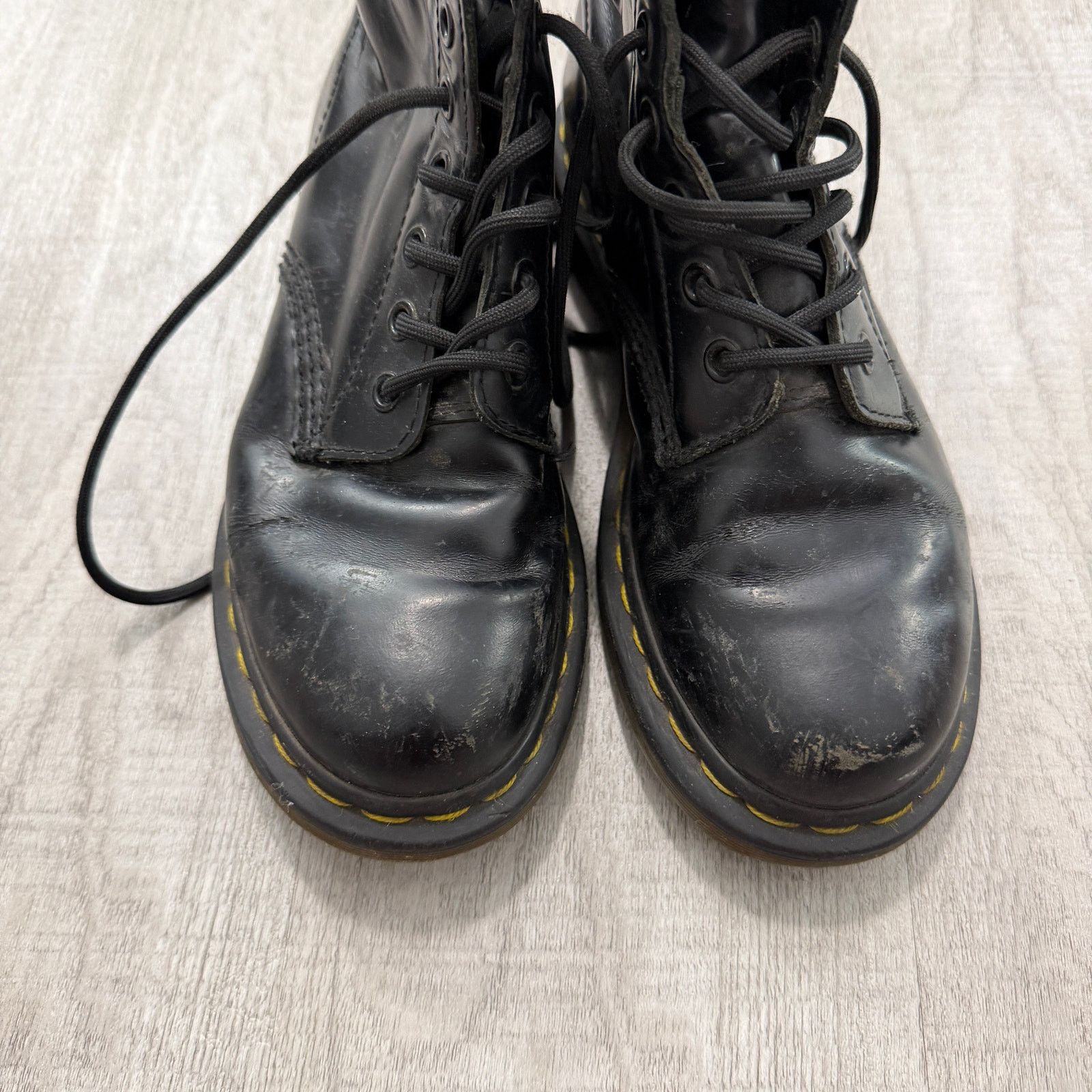 Dr. Martens Dr. Martens AirWair 8-Eye Combat Boots Women's 6 US Black Size US 6 / IT 36 - 3 Thumbnail