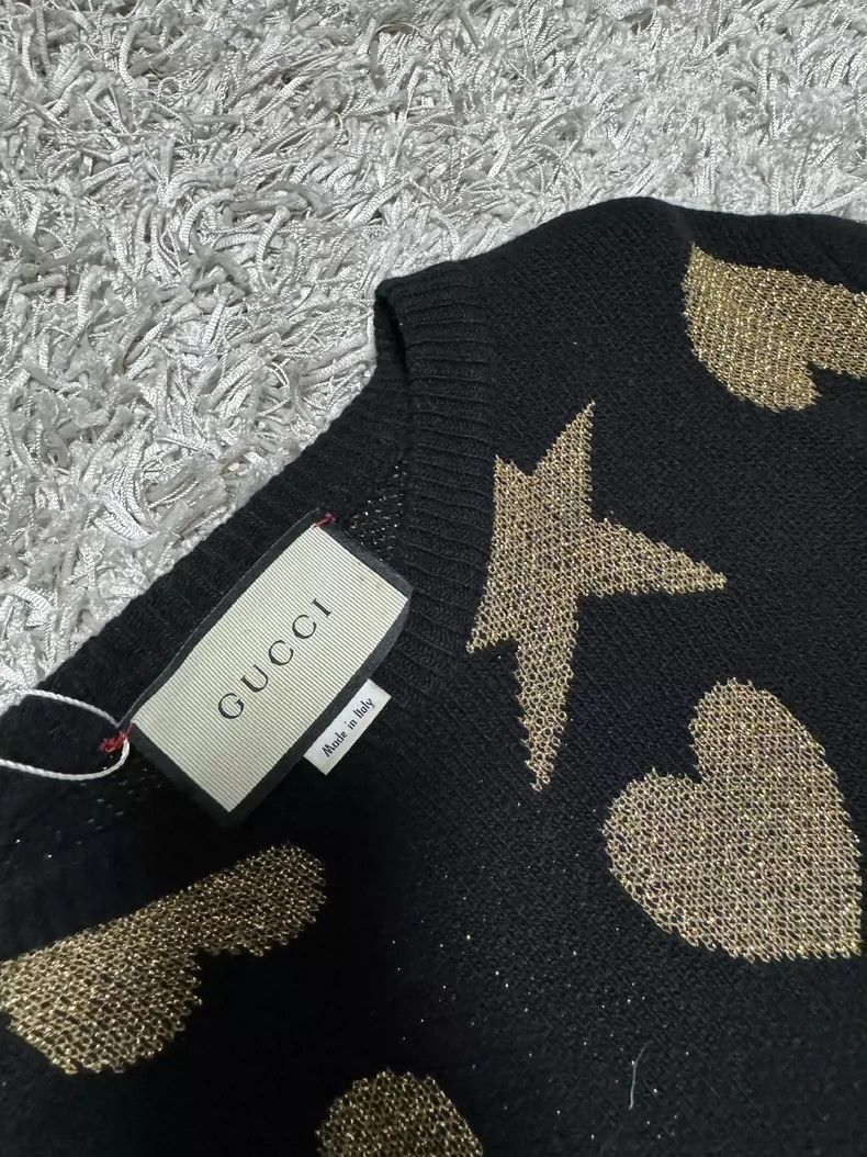 Gucci Gucci Popular gold silk love sweater 2502-Nextarrow Size US S / EU 44-46 / 1 - 2 Thumbnail