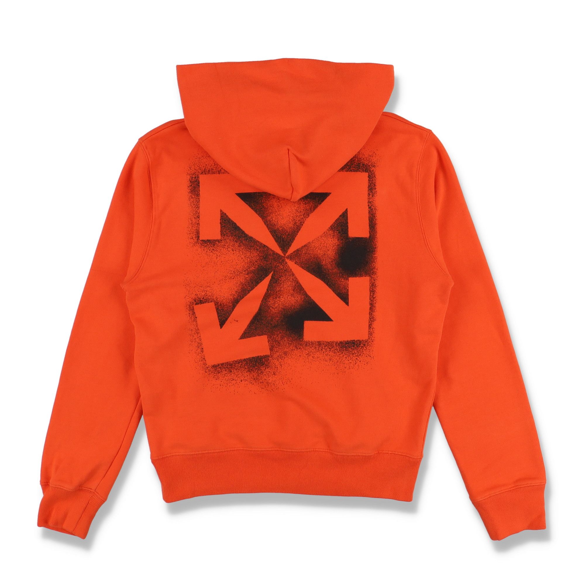 Off-White Orange Spayed Stencil Arrows Hoodie Size S / US 4 / IT 40 - 1 Thumbnail