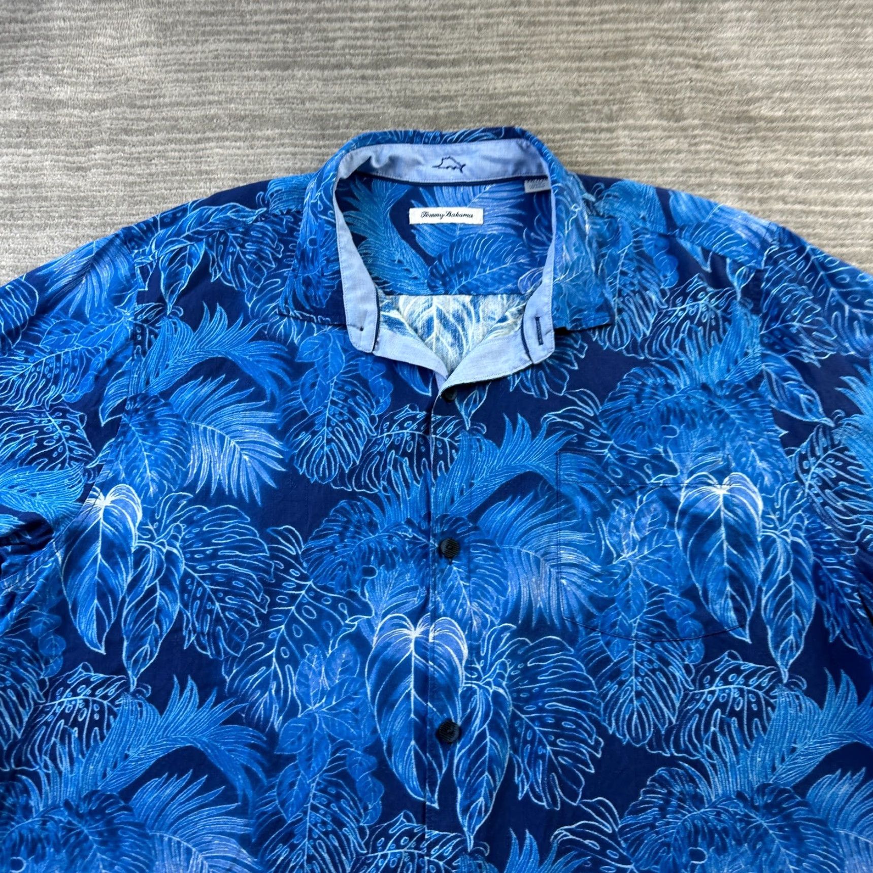 Tommy Bahama Tommy Bahama Shirt Mens 2XL XXL Blue Silk Short Sleeve Camp Size US XXL / EU 58 / 5 - 3 Thumbnail