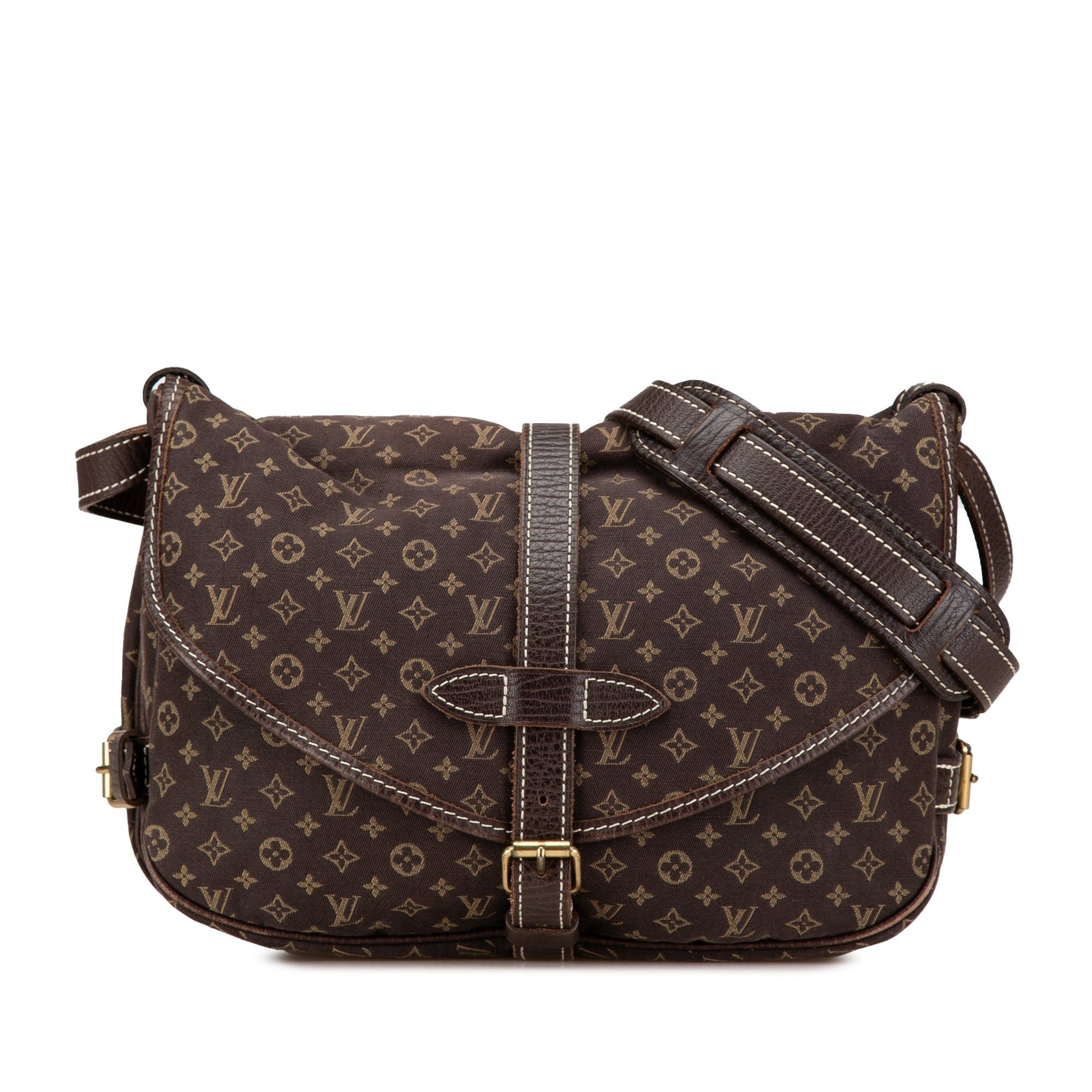 Louis Vuitton Louis Vuitton Monogram Mini Lin Saumur 30 Brown Size ONE SIZE - 1 Thumbnail
