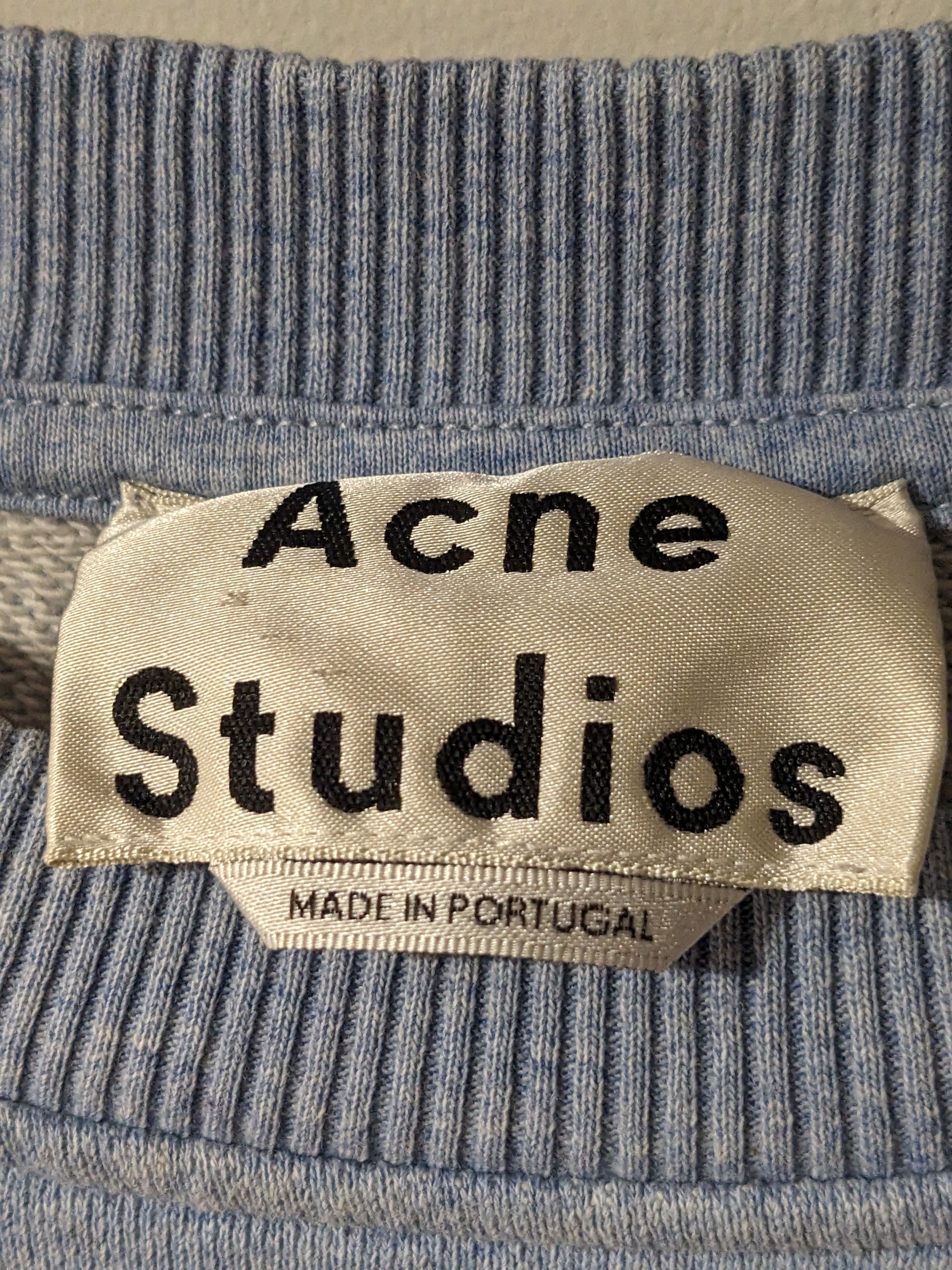 Acne Studios × Designer Acne Studios 1HA171 Blue Large Cropped Sweatshirt Size US L / EU 52-54 / 3 - 2 Thumbnail