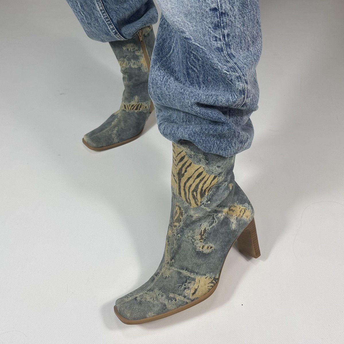 Japanese Brand Vintage Y2K Japanese Retro Cavalli Zebra Style Boots Size US 11 / IT 41 - 1 Thumbnail