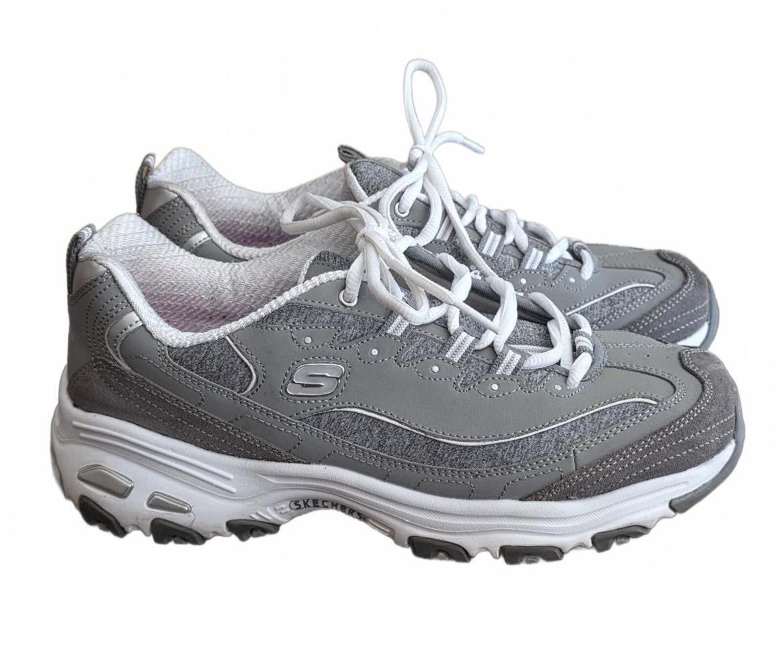 SKECHERS Skechers Memory Foam Gray White Athletic Sneakers Size 10 Size US 10 / IT 40 - 3 Thumbnail