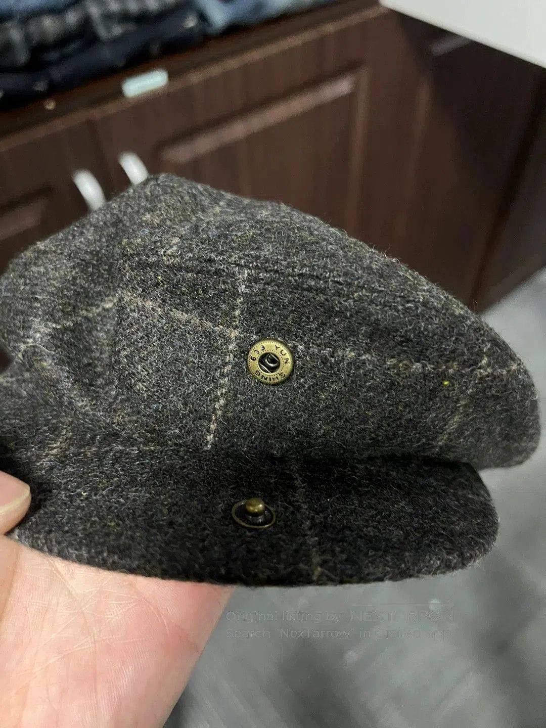 RRL Ralph Lauren gray newsboy cap with plaid pattern. Size ONE SIZE - 5 Thumbnail