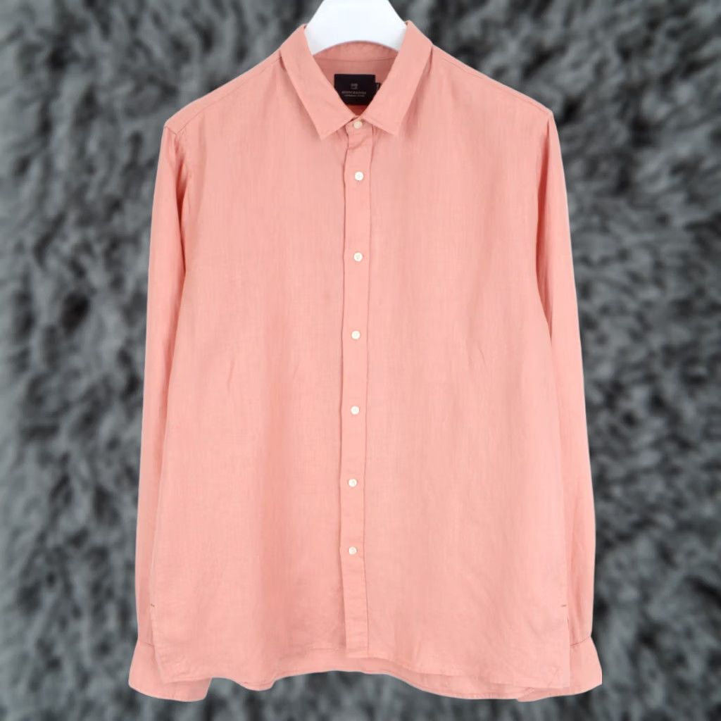Scotch & Soda SCOTCH & SODA Regular Shirt Men's XL Casual Linen Spread Neck Button Up Size US XL / EU 56 / 4 - 1 Thumbnail