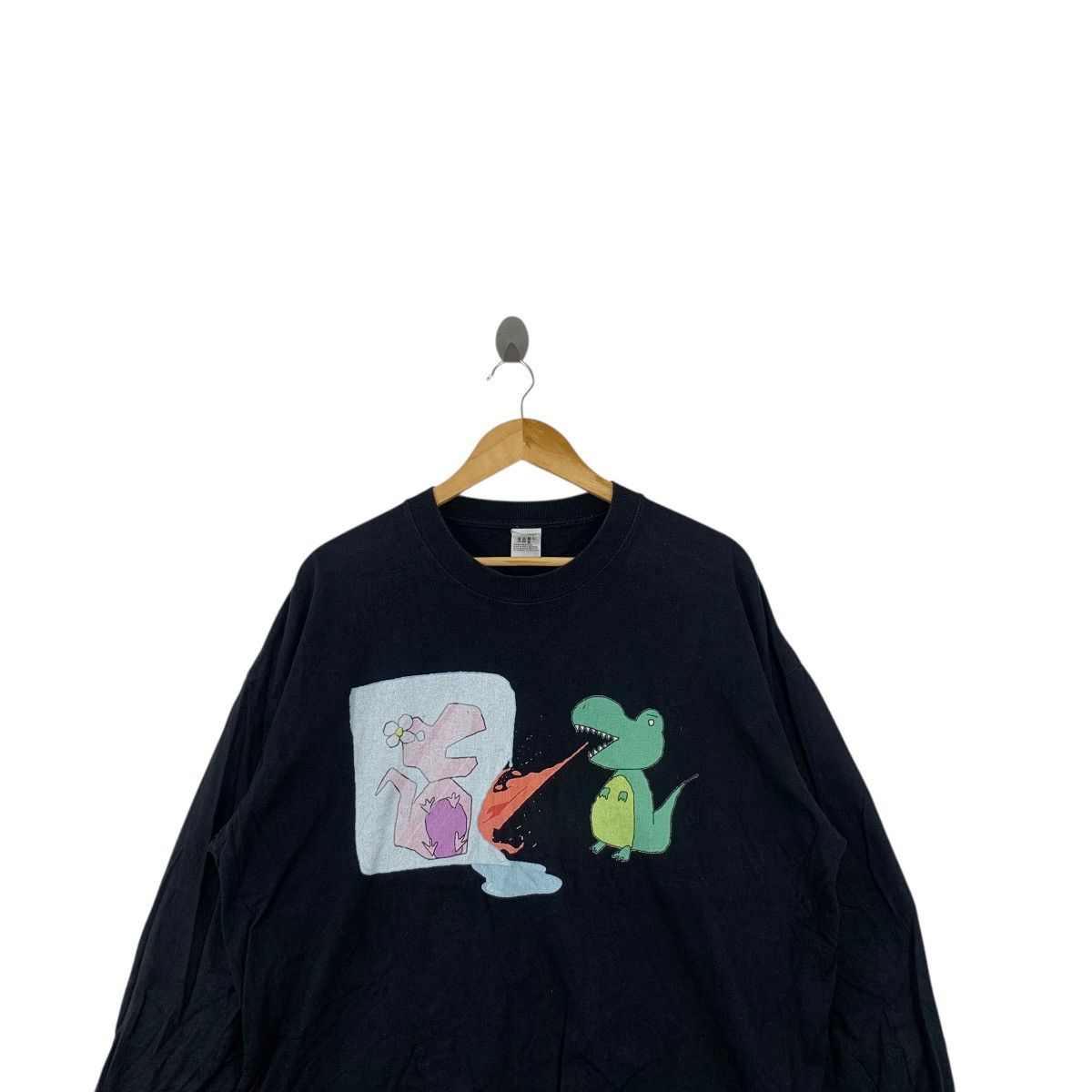 Other DINOSAUR T-REX Cartoon Funny Save My Love Tee Shirt Top Size L / US 10 / IT 46 - 2 Thumbnail