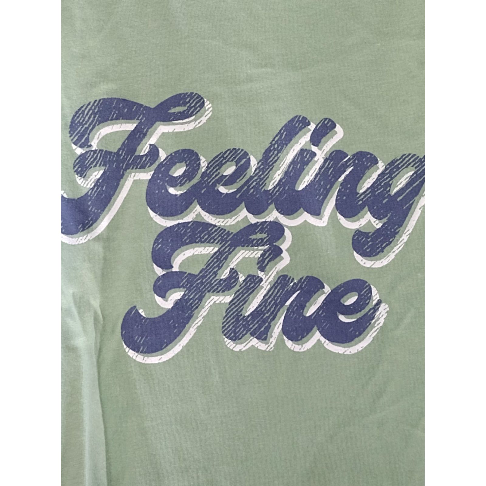 Vintage Secret Treasures Women's T-Shirt Feeling Fine Green M 8-10 Cotton Blend Short Sleeve Crew Neck Basic Casual All Seasons Womens Size M / US 6-8 / IT 42-44 - 5 Thumbnail