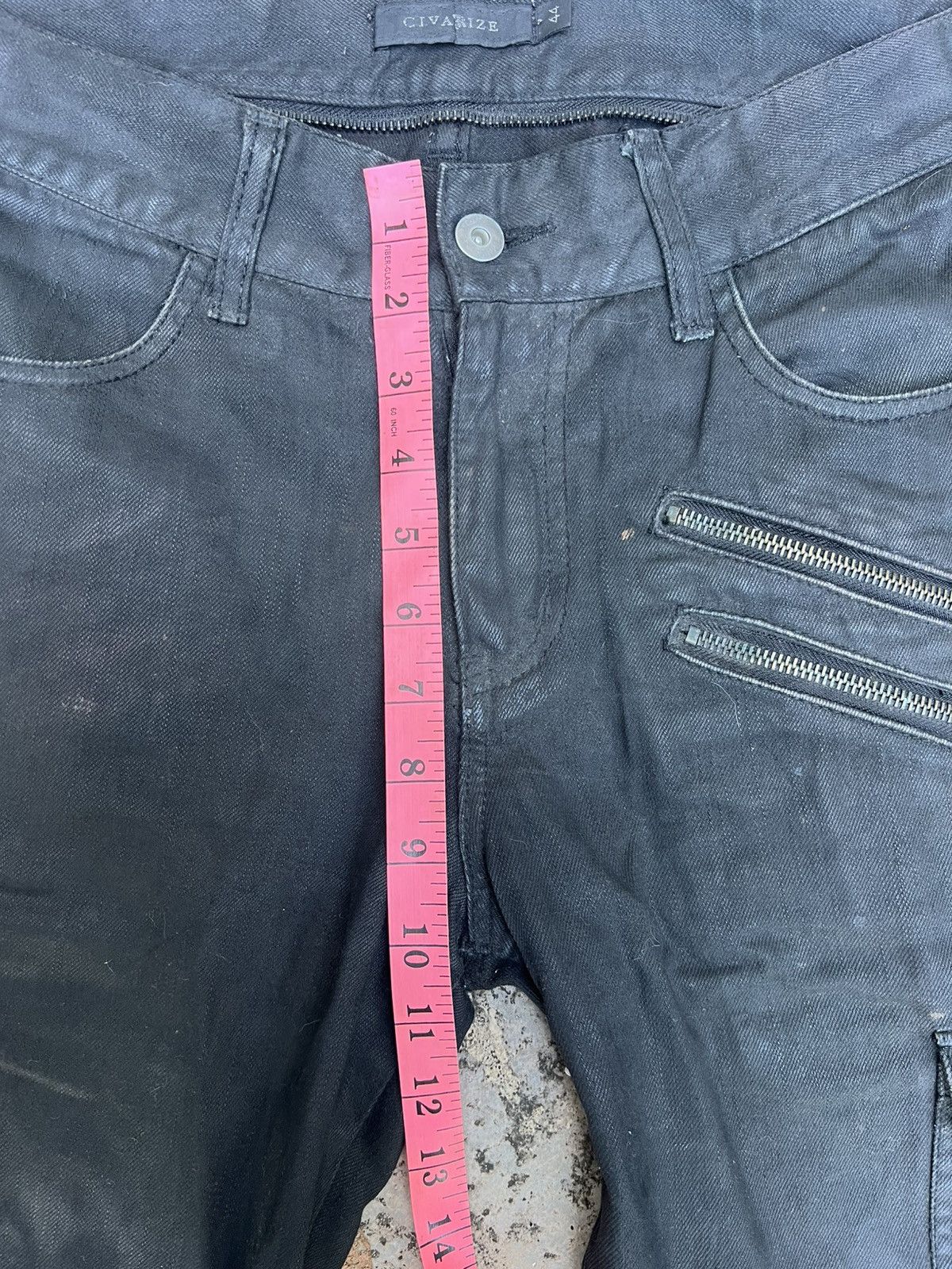 CIVARIZE × If Six Was Nine × KMRii Y2K Civarize Black Flare Cyberpunk Wax Denim Size US 30 / EU 46 - 18 Thumbnail