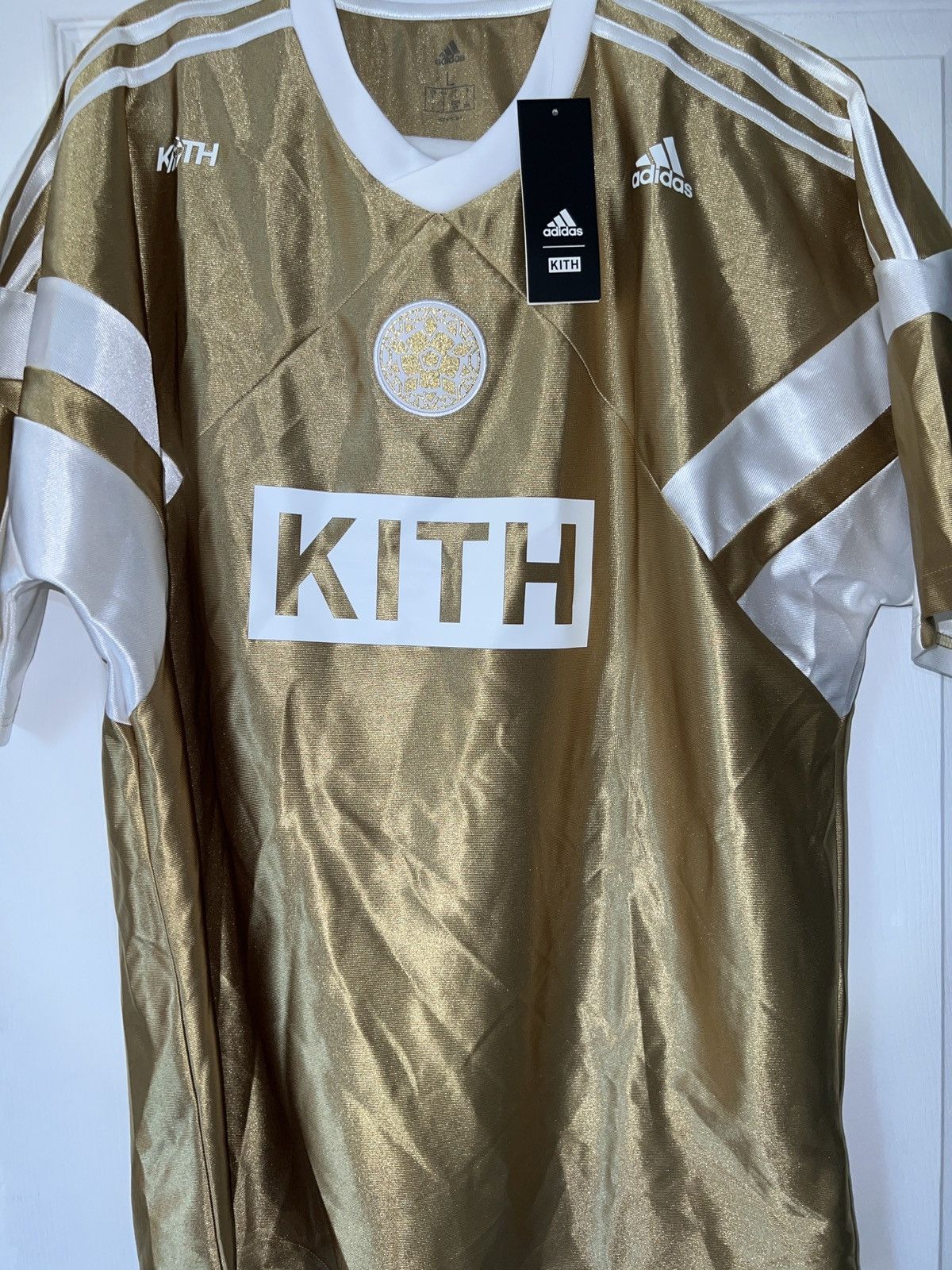 KITH X ADIDAS SOCCER JERSEY GOLD