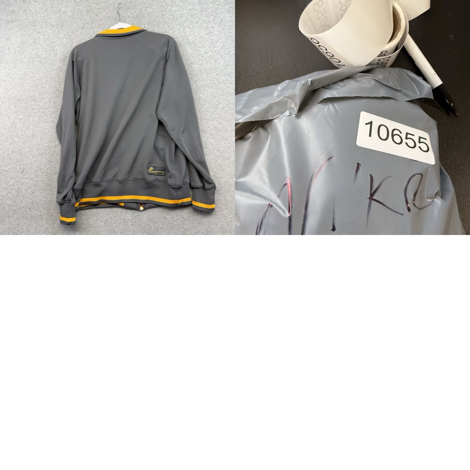 Nike Nike Full Zip Track Jacket XL Yellow Gray Vintage Y2K 00s Athletic Mens Jacket Size US M / EU 48-50 / 2 - 8 Thumbnail
