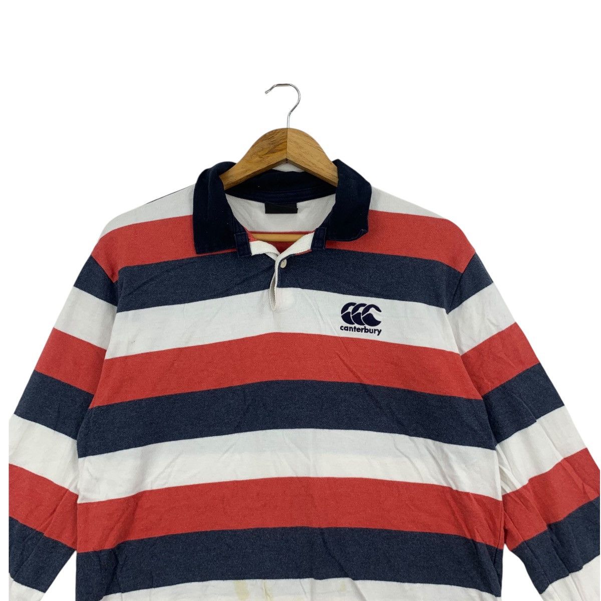 Canterbury of New Zealand Vintage CANTERBURY NEW ZEALAND Rugby Polo Tee Shirt Top Size US L / EU 52-54 / 3 - 2 Thumbnail