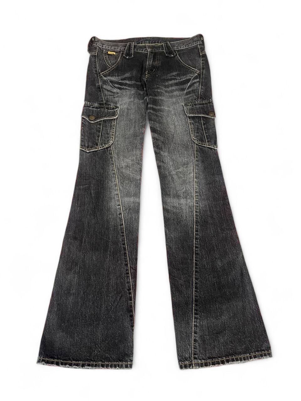 If Six Was Nine Flare jeans Lee multipocket cargo distressed denim twist leg Size US 30 / EU 46 - 1 Thumbnail