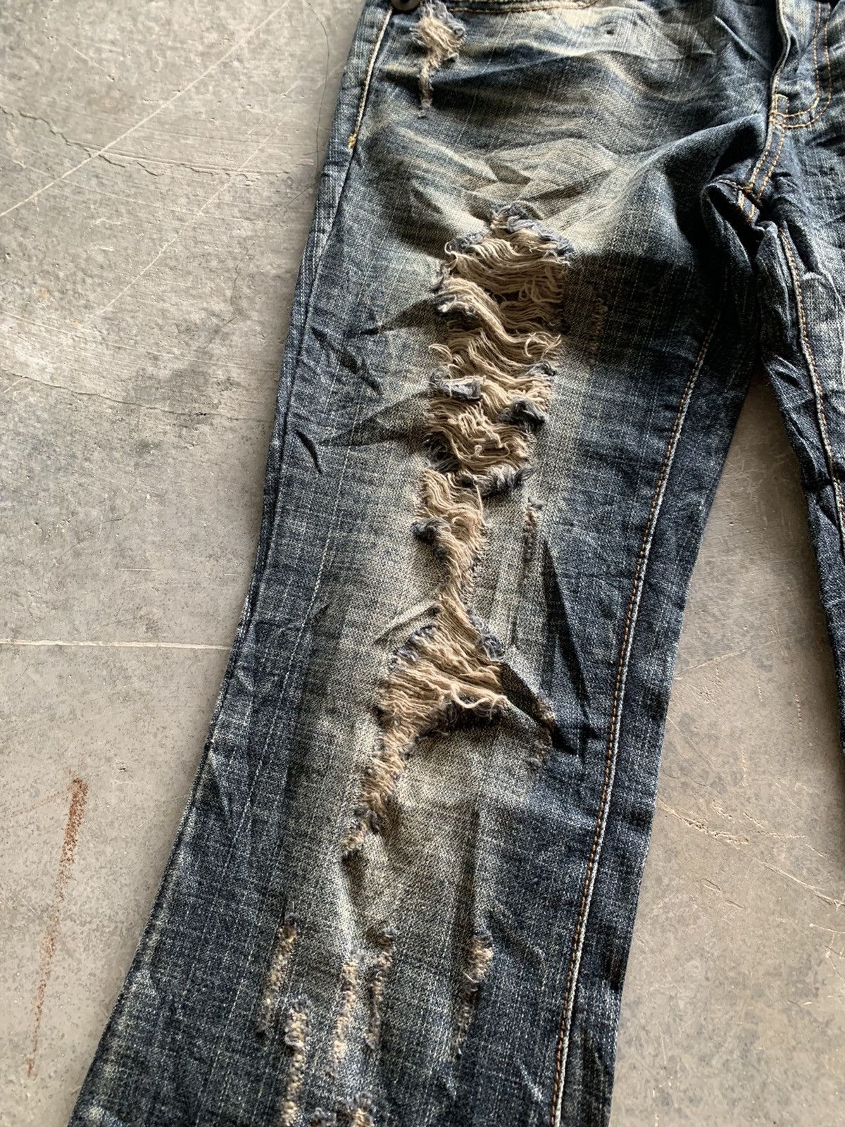 If Six Was Nine × Japanese Brand flare distressed punk grunge style inspired japanese denim Size 32" / US 10 / IT 46 - 14 Thumbnail
