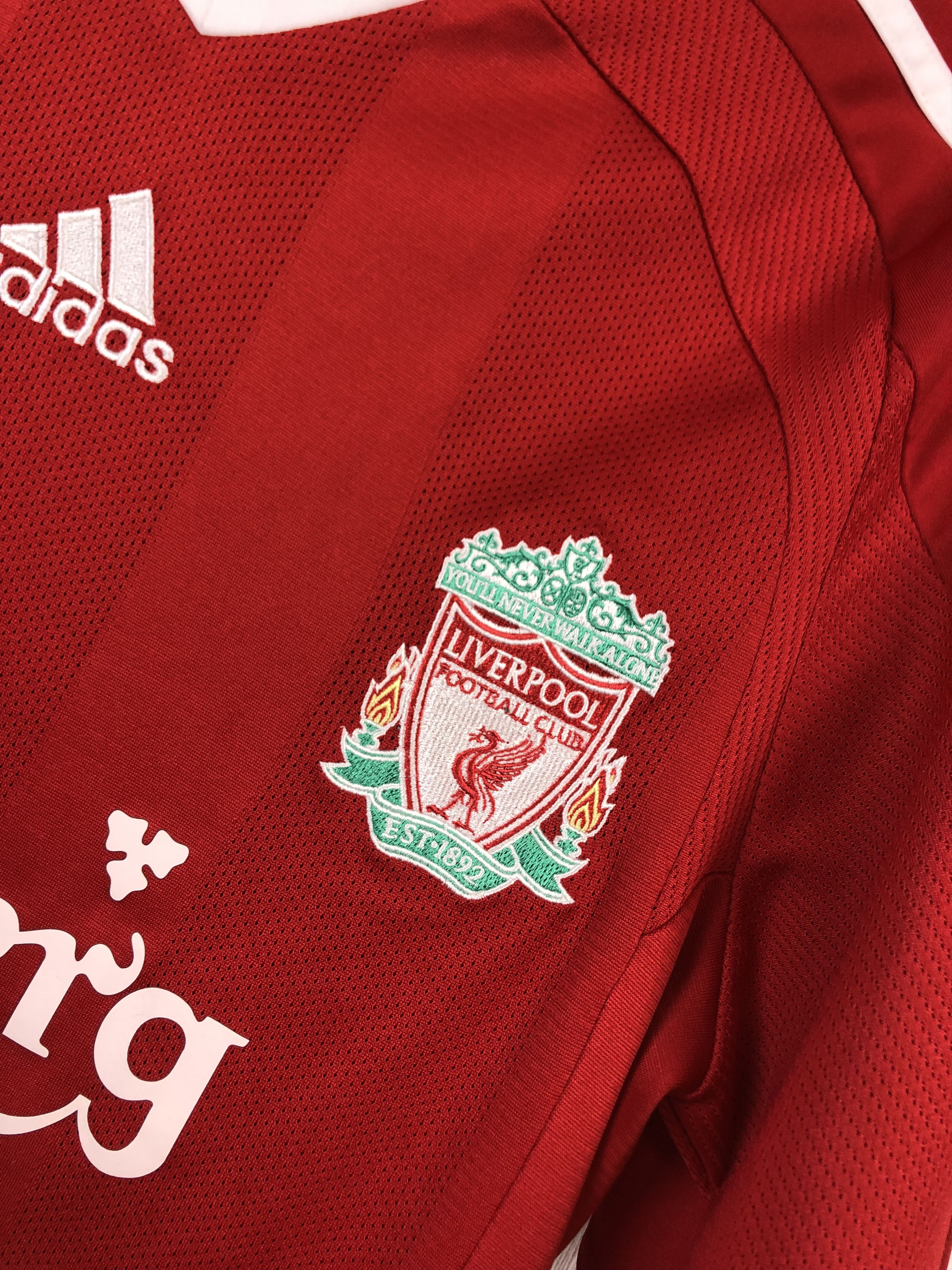 Adidas Liverpool football shirt 2008 Soccer Adidas Jersey Rare Size US S / EU 44-46 / 1 - 6 Thumbnail