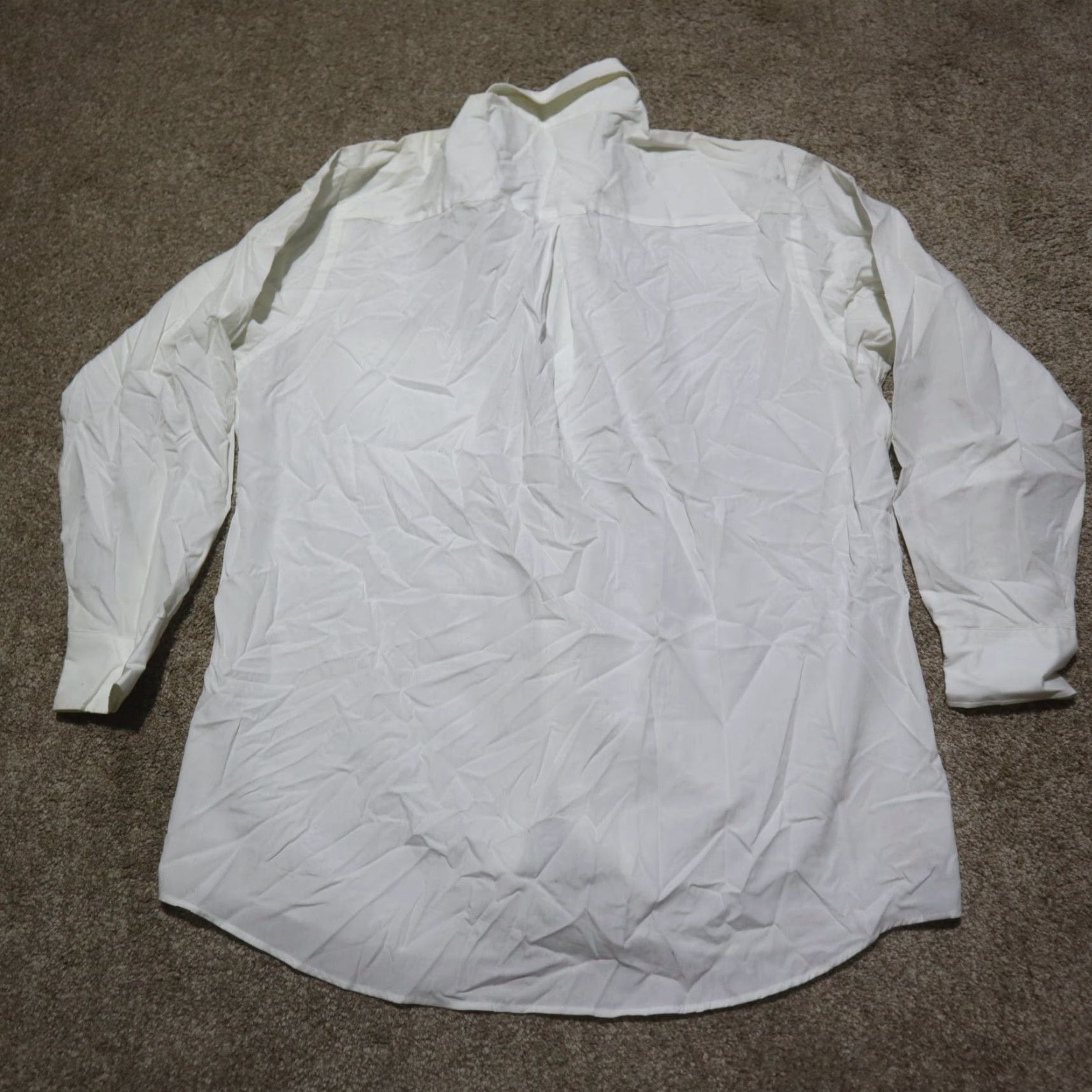 Geoffrey Beene Geoffrey Beene Shirt White Solid Long Sleeve Button-Up Adult Men's L Size US XL / EU 56 / 4 - 8 Thumbnail