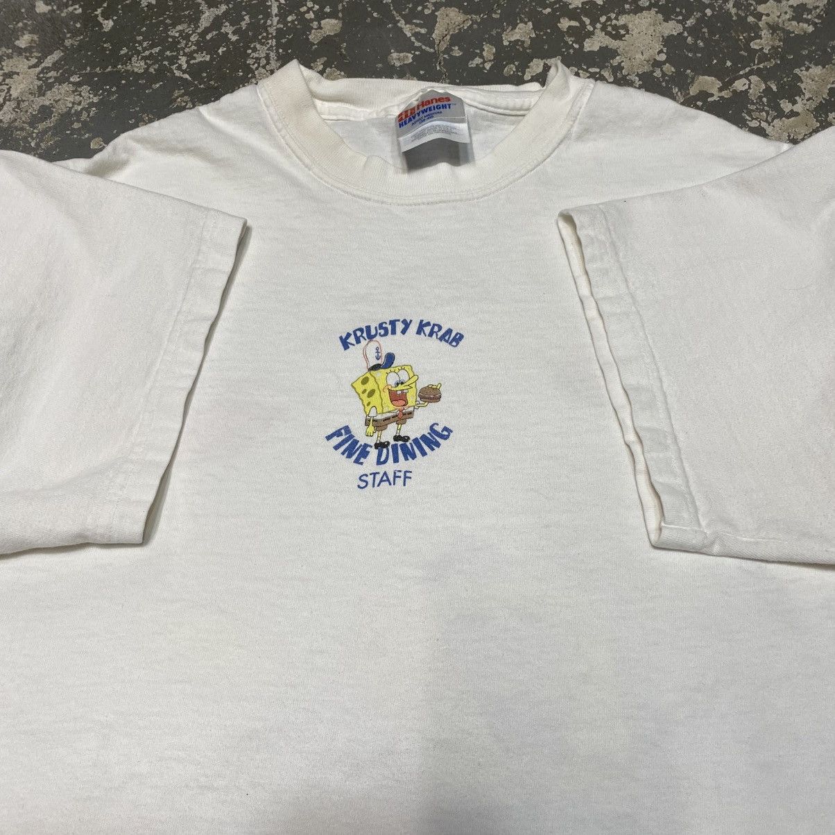 Nickelodeon × Vintage Vintage SpongeBob Krusty Krab Fine Dining Staff Tshirt 2001 Size US M / EU 48-50 / 2 - 4 Thumbnail