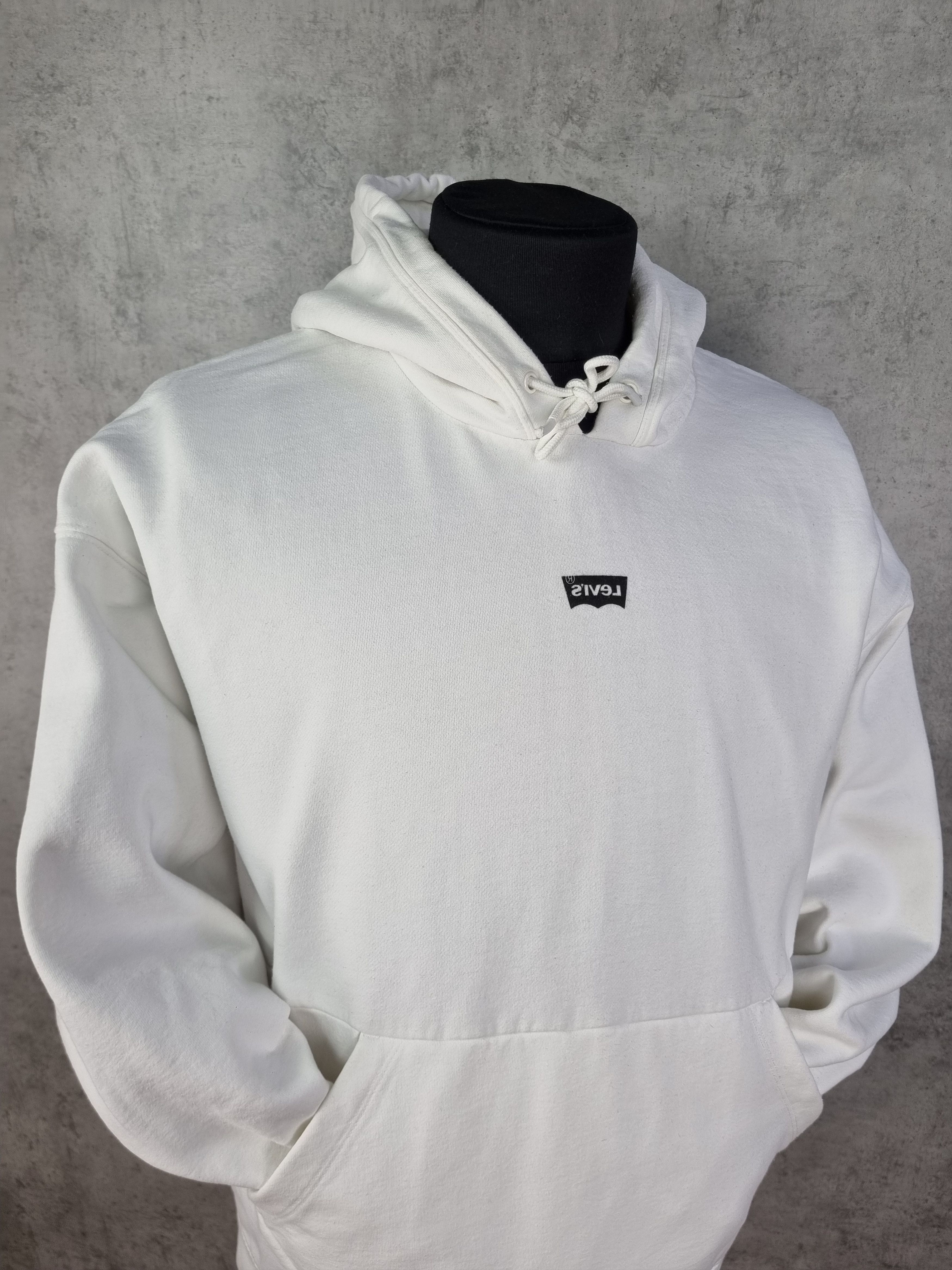 image of Levis x Levis Vintage Clothing Box Logo Levi's Vintage White Hoodie, Men's (Size Medium)