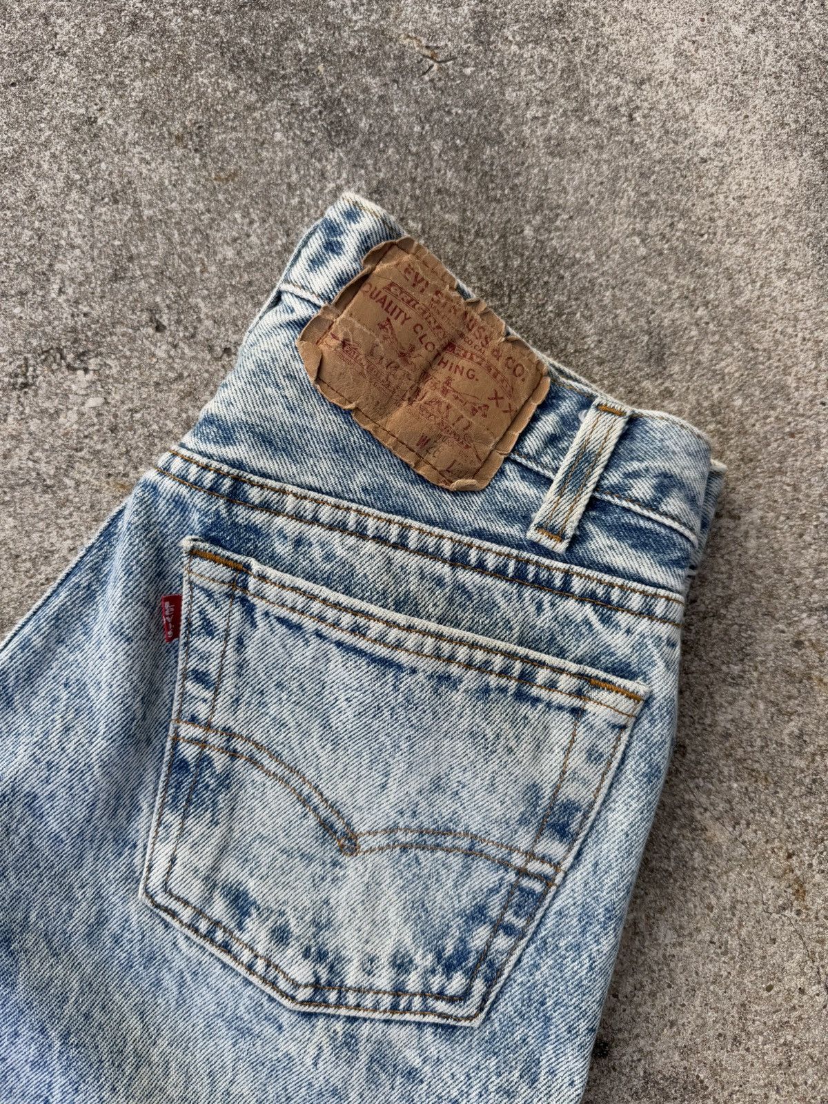 Levi's × Vintage Vtg 90s Levis 501xx Buttonfly Straight Acid Wash Jeans 28x29 Size US 28 / EU 44 - 4 Thumbnail