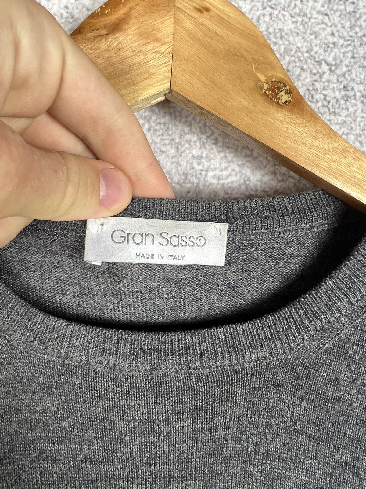 Designer × Gran Sasso Gran Sasso Lana Wool Sweater Italian Designer Pullover Size US L / EU 52-54 / 3 - 3 Thumbnail
