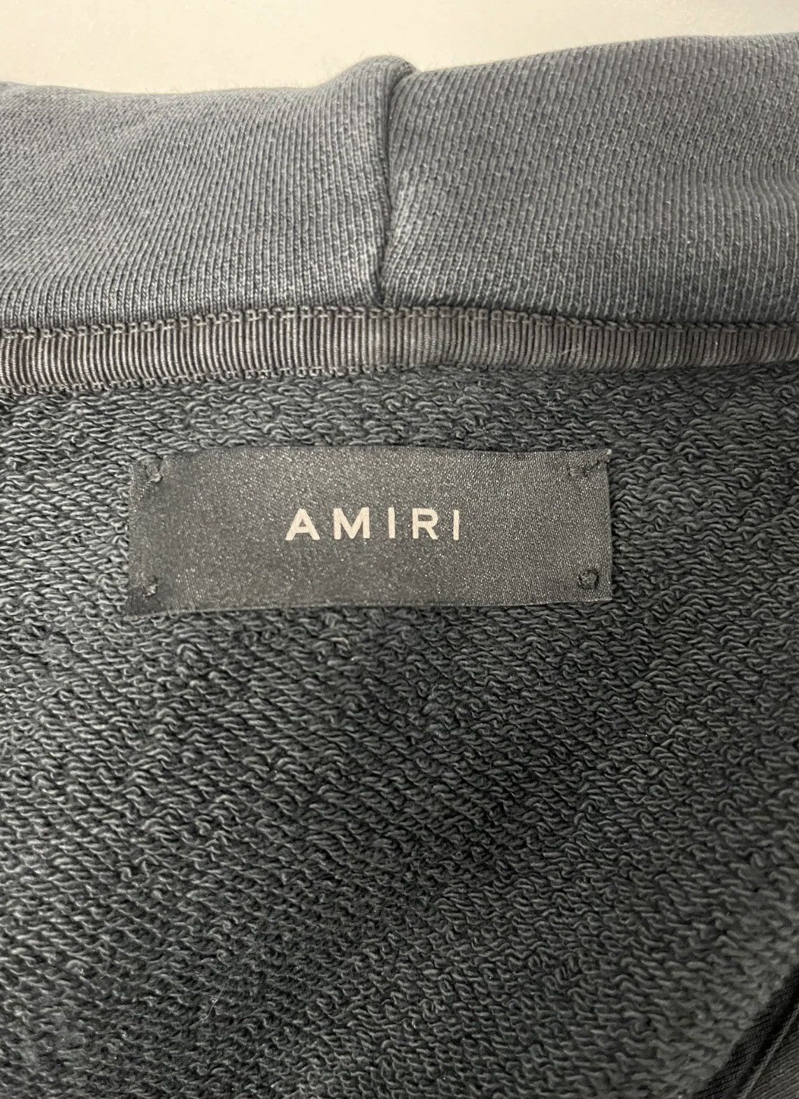 Amiri AMIRI Faded Black Core Logo Shotgun Zip-Up Hoodie Size US M / EU 48-50 / 2 - 3 Thumbnail