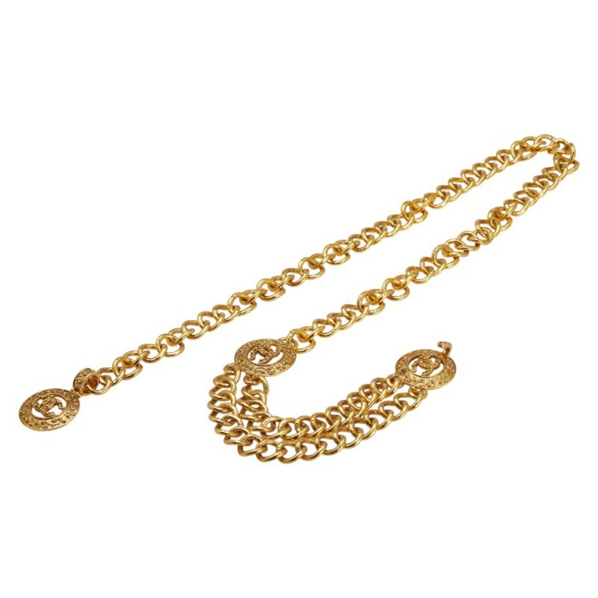 Chanel Vintage Chanel Coco Mark Chain Belt, Gold Plated, Women's, CHANEL Size ONE SIZE - 1 Thumbnail