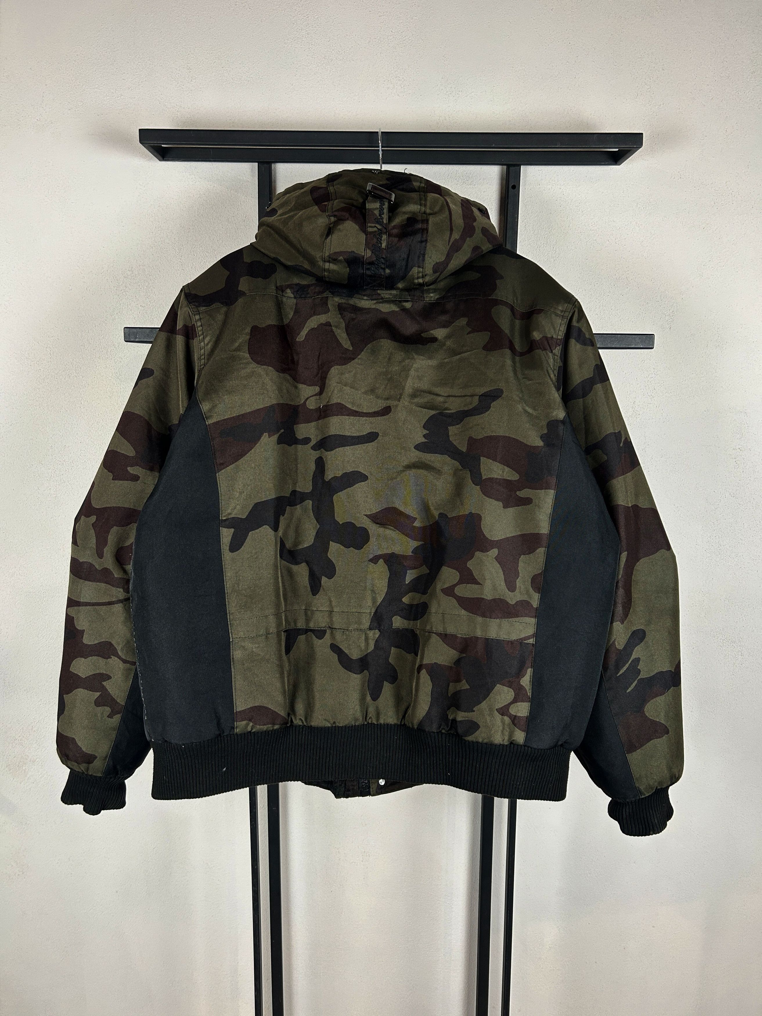 Other Vintage Camo Bomber Jacket Hooded Military Streetwear Y2K Size US XL / EU 56 / 4 - 3 Thumbnail