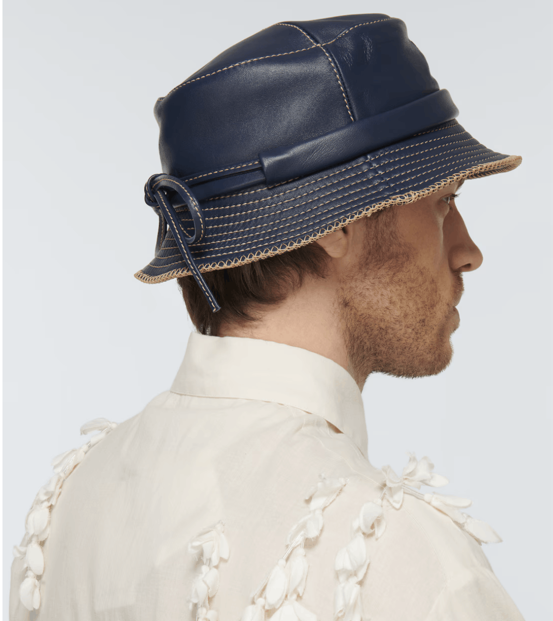 Jacquemus Le Bob Mentalo leather bucket hat Size ONE SIZE - 3 Thumbnail
